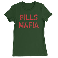 Distressed Bills Mafia Football Womens T-shirt Forest Green