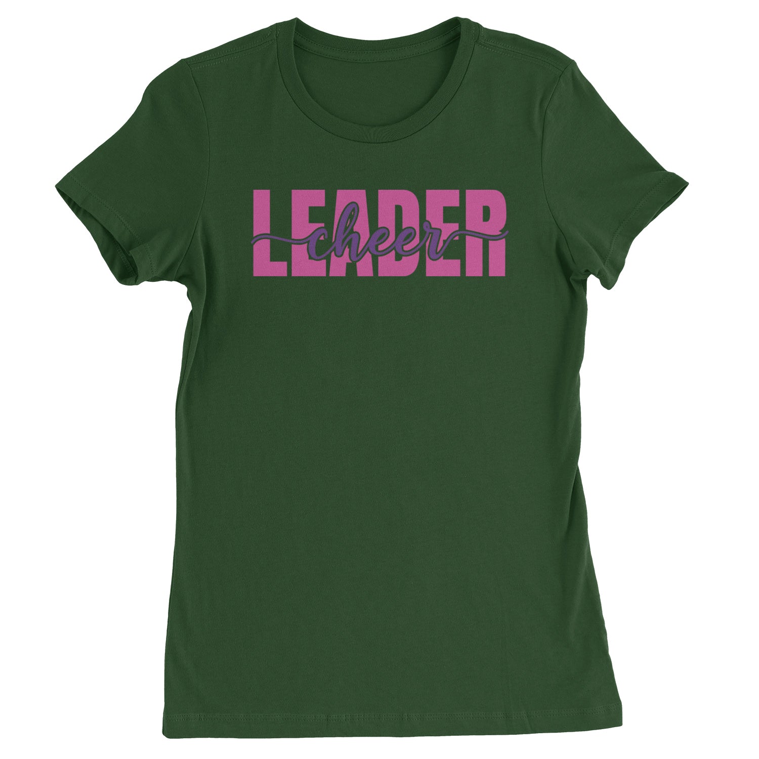 Cheerleader Script Style Womens T-shirt Forest Green