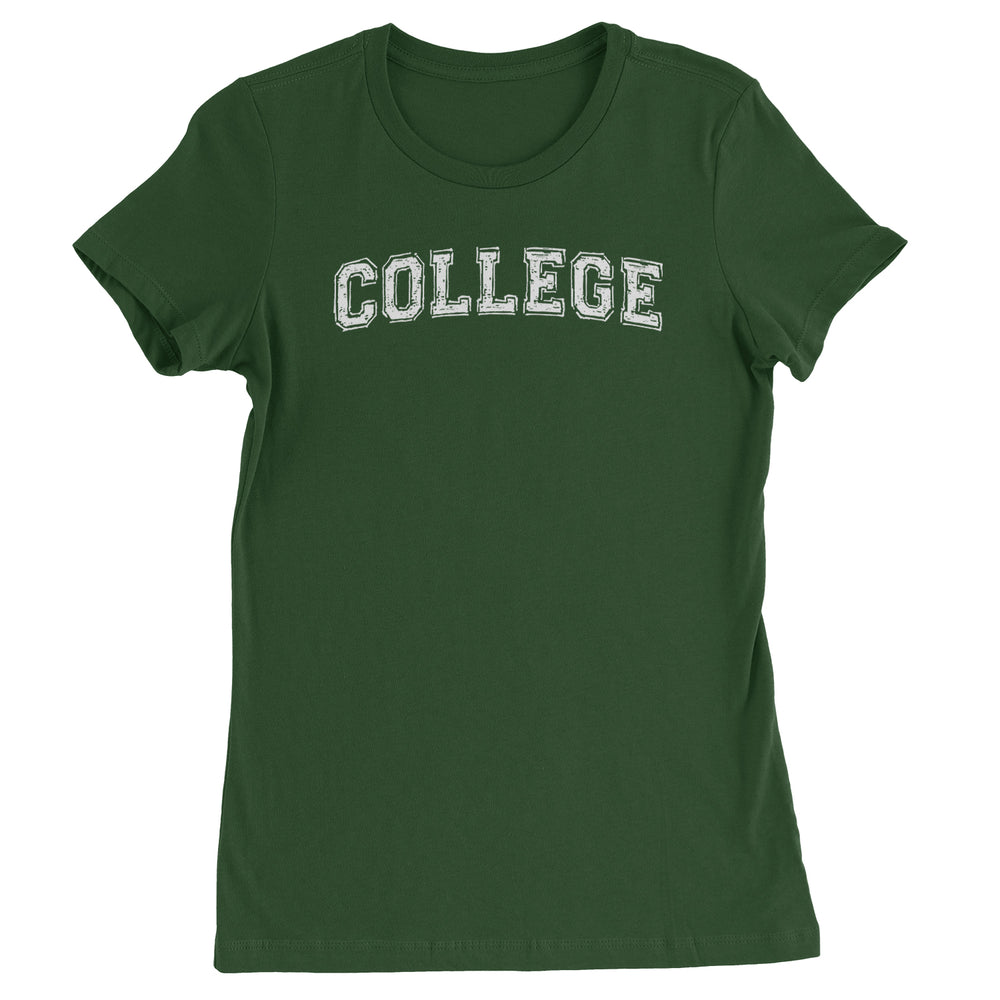 College Belushi Frat House Party Bluto Tribute Animal Womens T-shirt Forest Green
