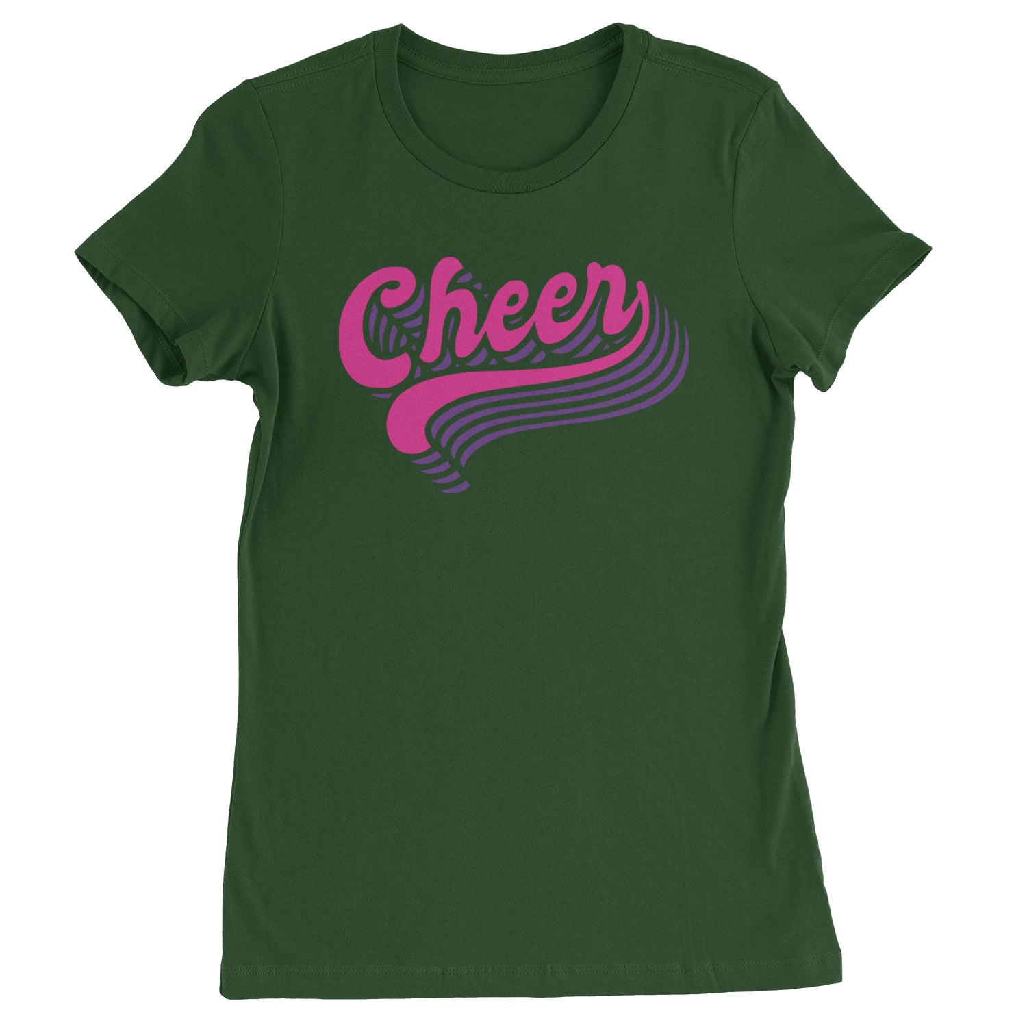 Cheer Pride Womens T-shirt Forest Green