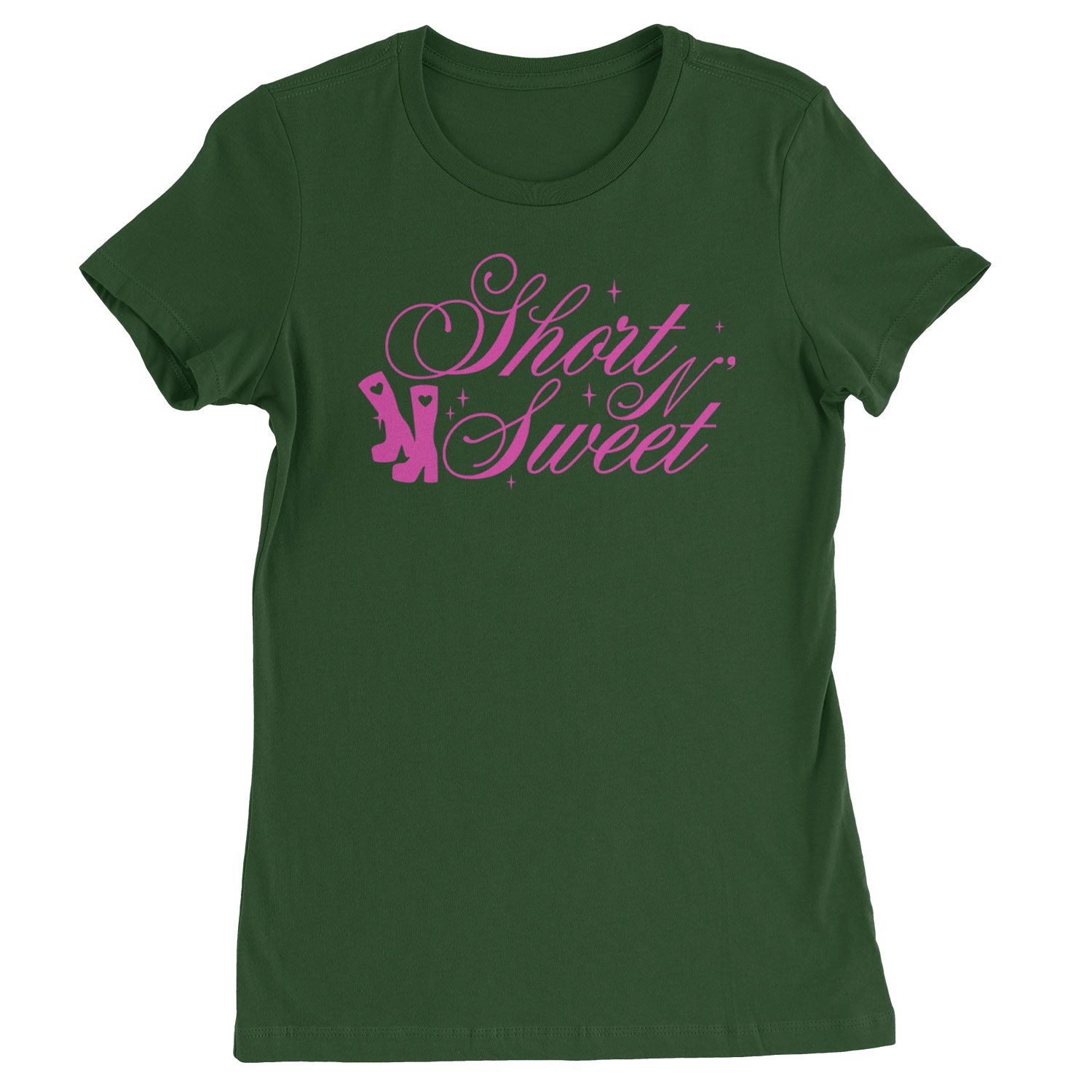 Boots Short N' Sweet  Womens T-shirt Forest Green