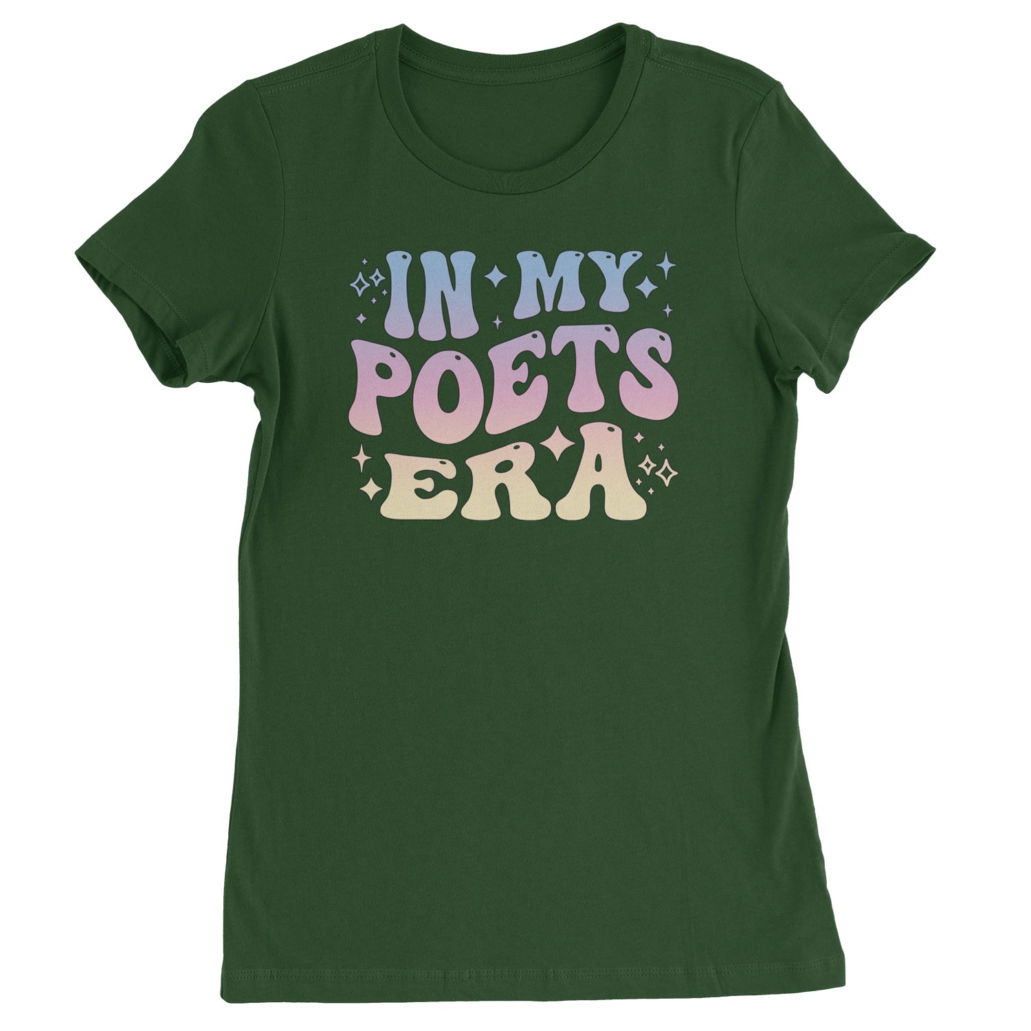 In My Poet Era Tie Dye TTPD Music Womens T-shirt Forest Green