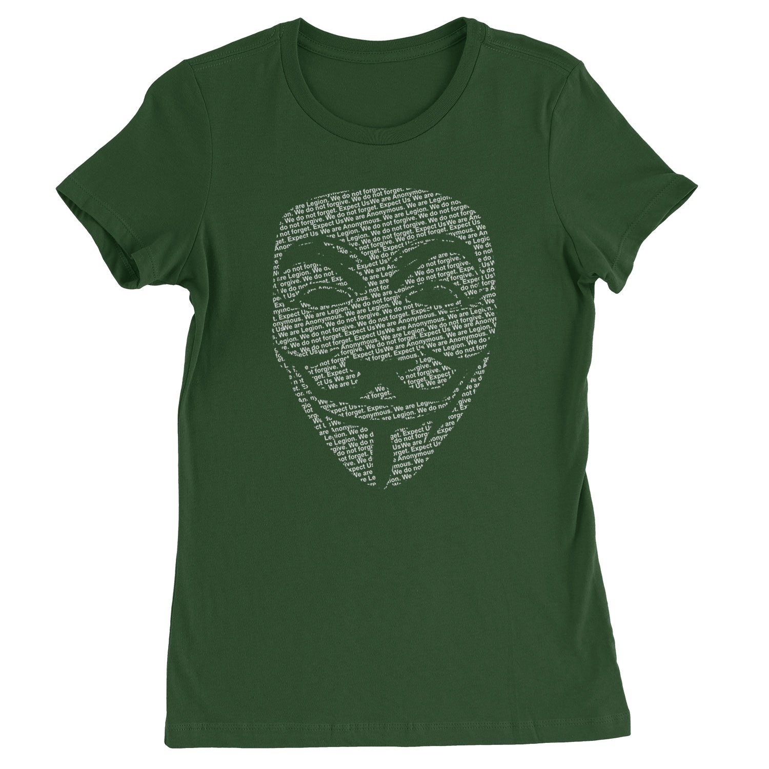 V For Vendetta Anonymous Mask Womens T-shirt Black