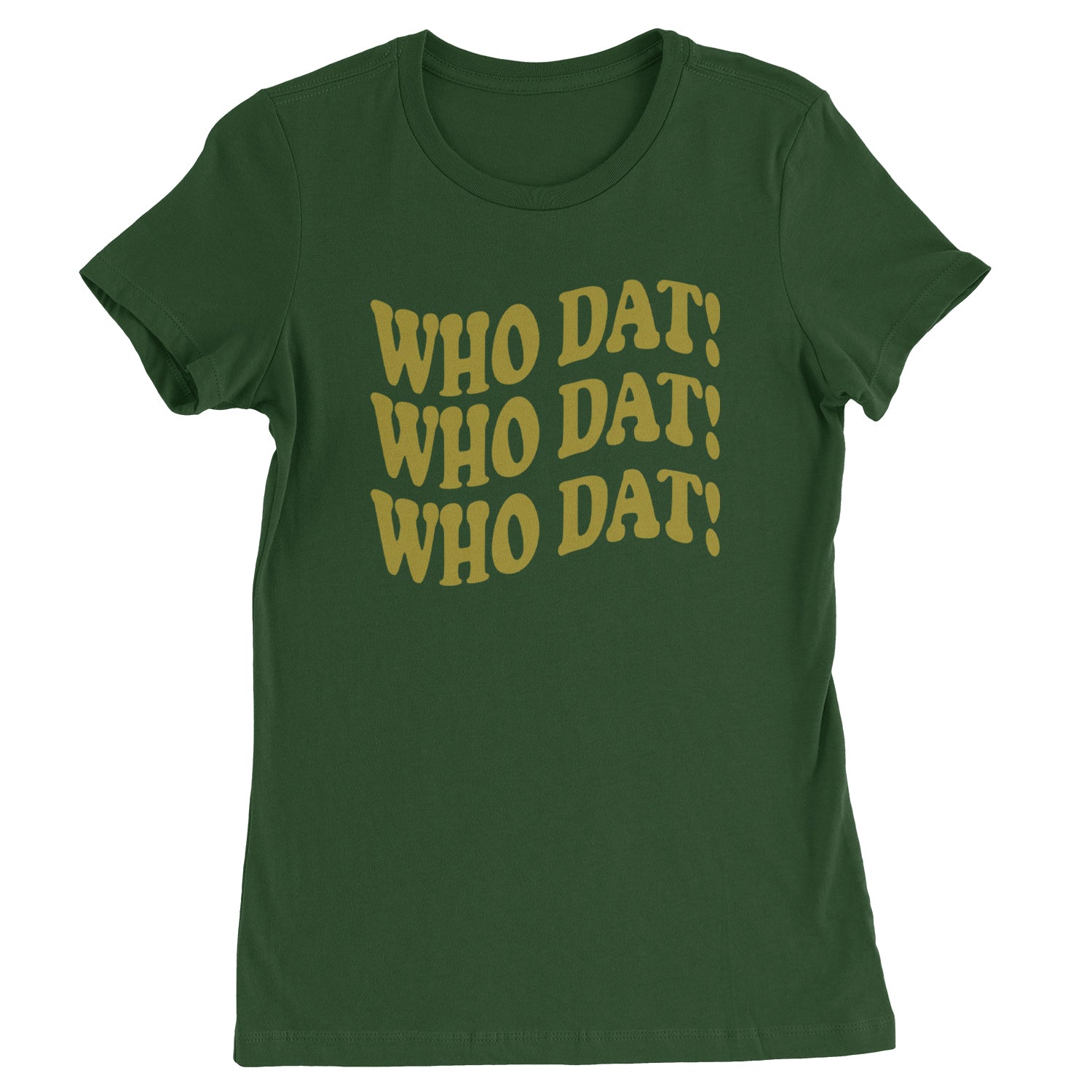 Who Dat Wavy Design Who Dat Nation Womens T-shirt Black