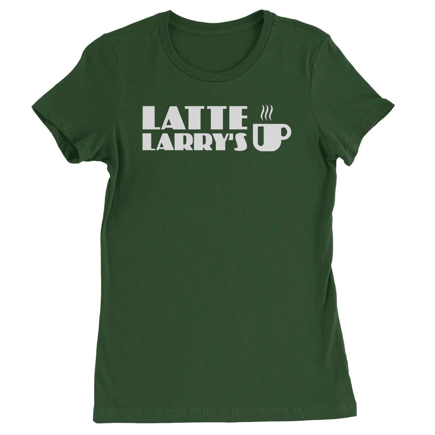 Latte Larry's Enthusiastic Coffee Womens T-shirt Black