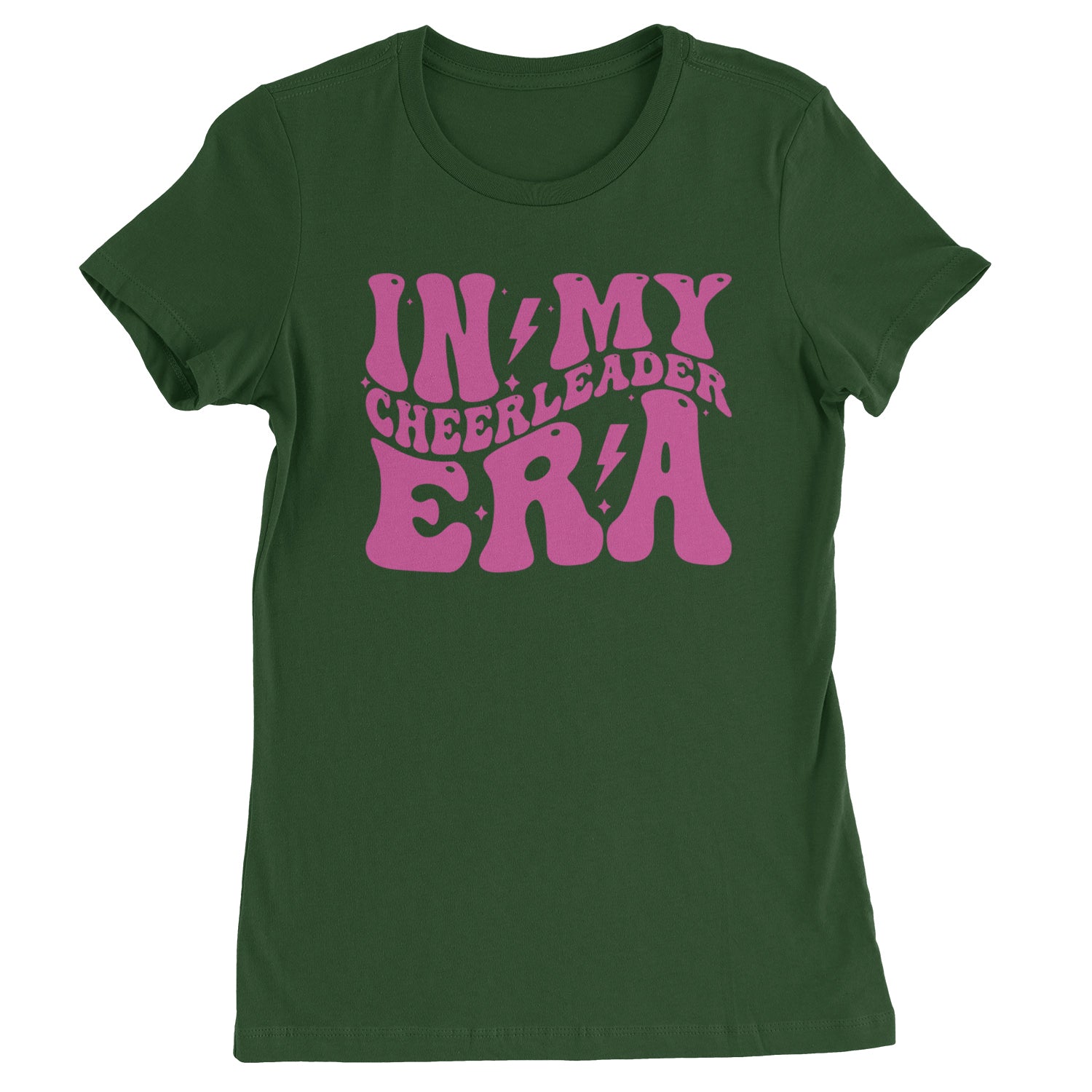 In My Cheerleader Era Womens T-shirt Forest Green