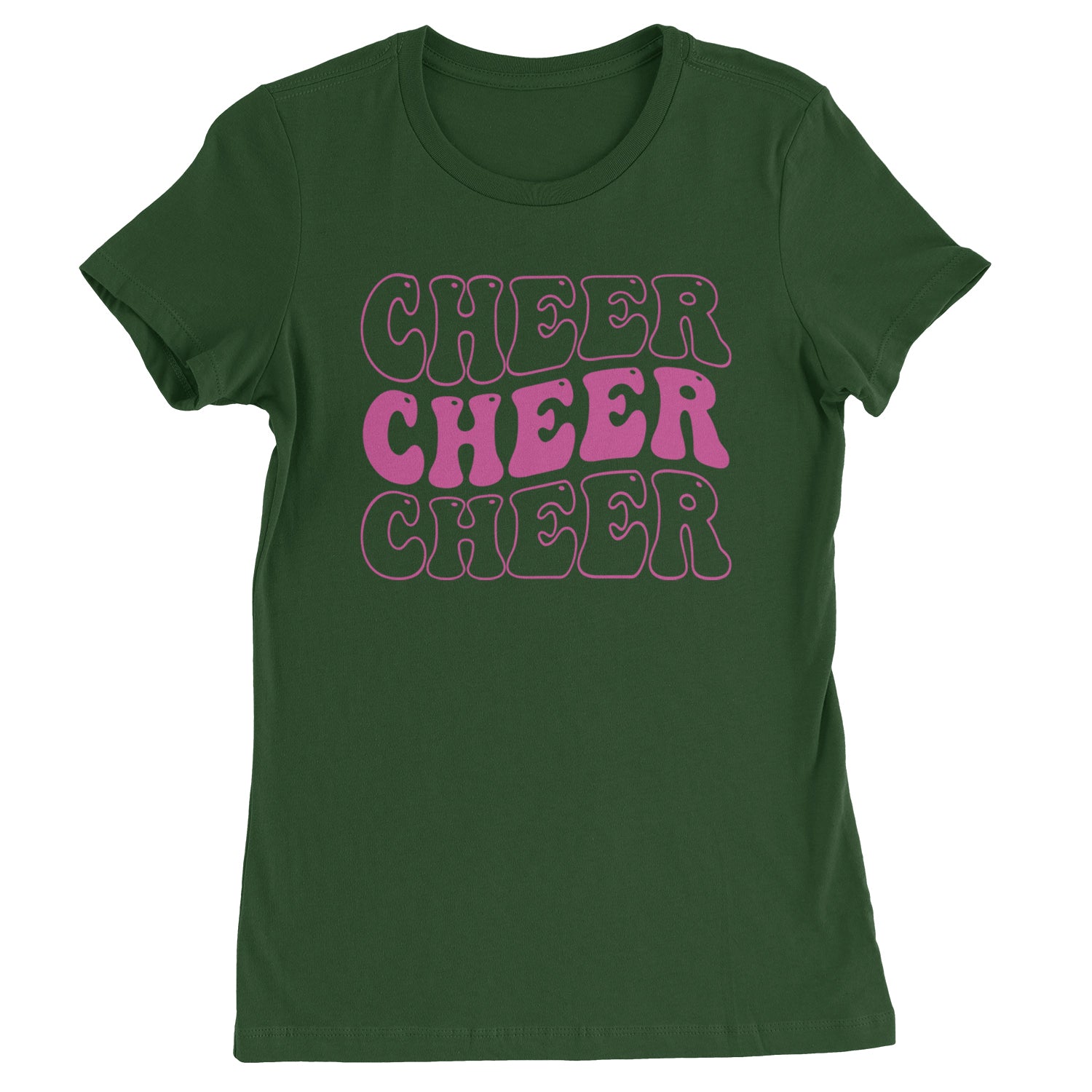 Cheer Cheer Cheer Womens T-shirt Forest Green