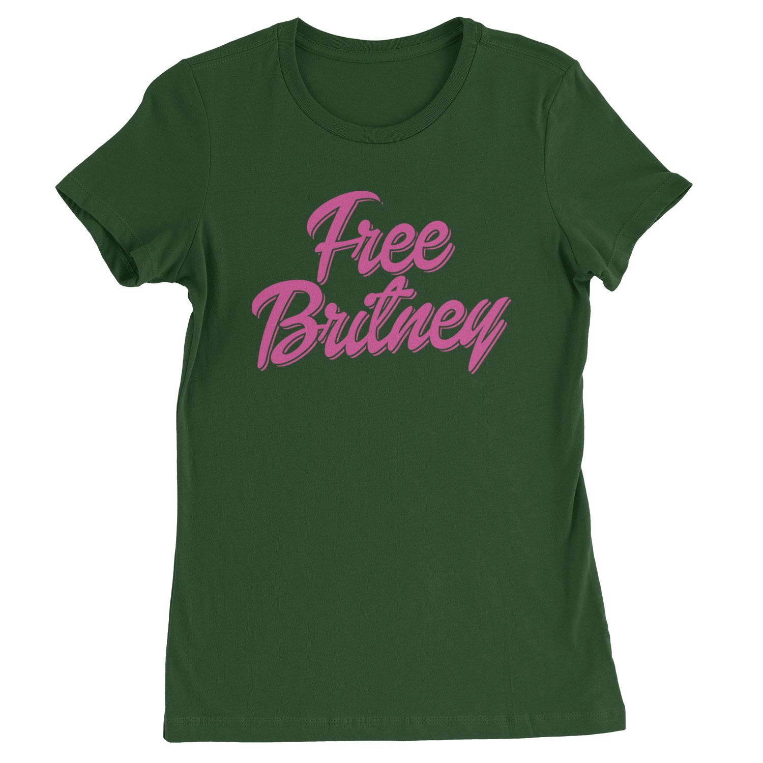 Pink Free Britney Womens T-shirt Black