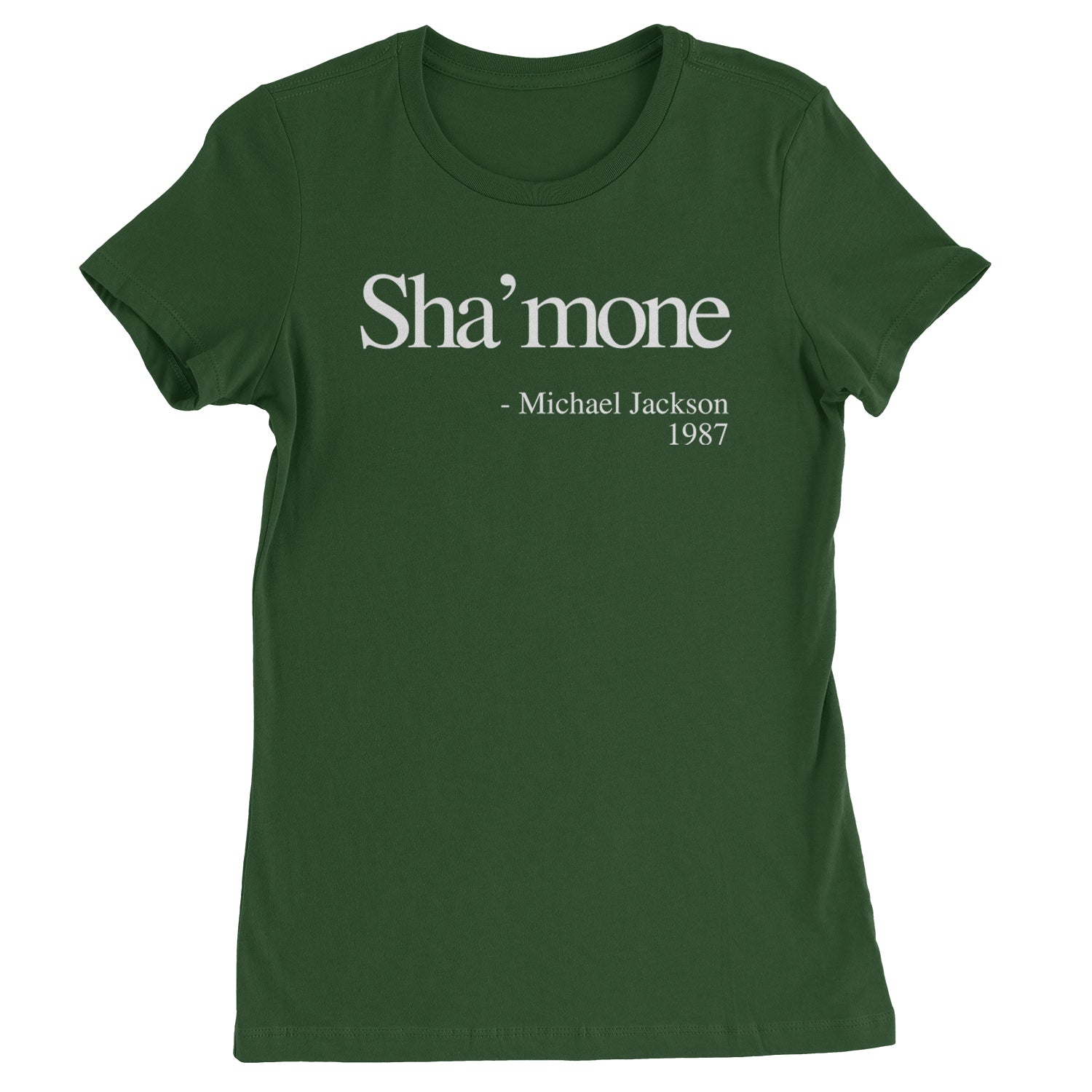 Sha'mone Quote King Of Pop Womens T-shirt Black