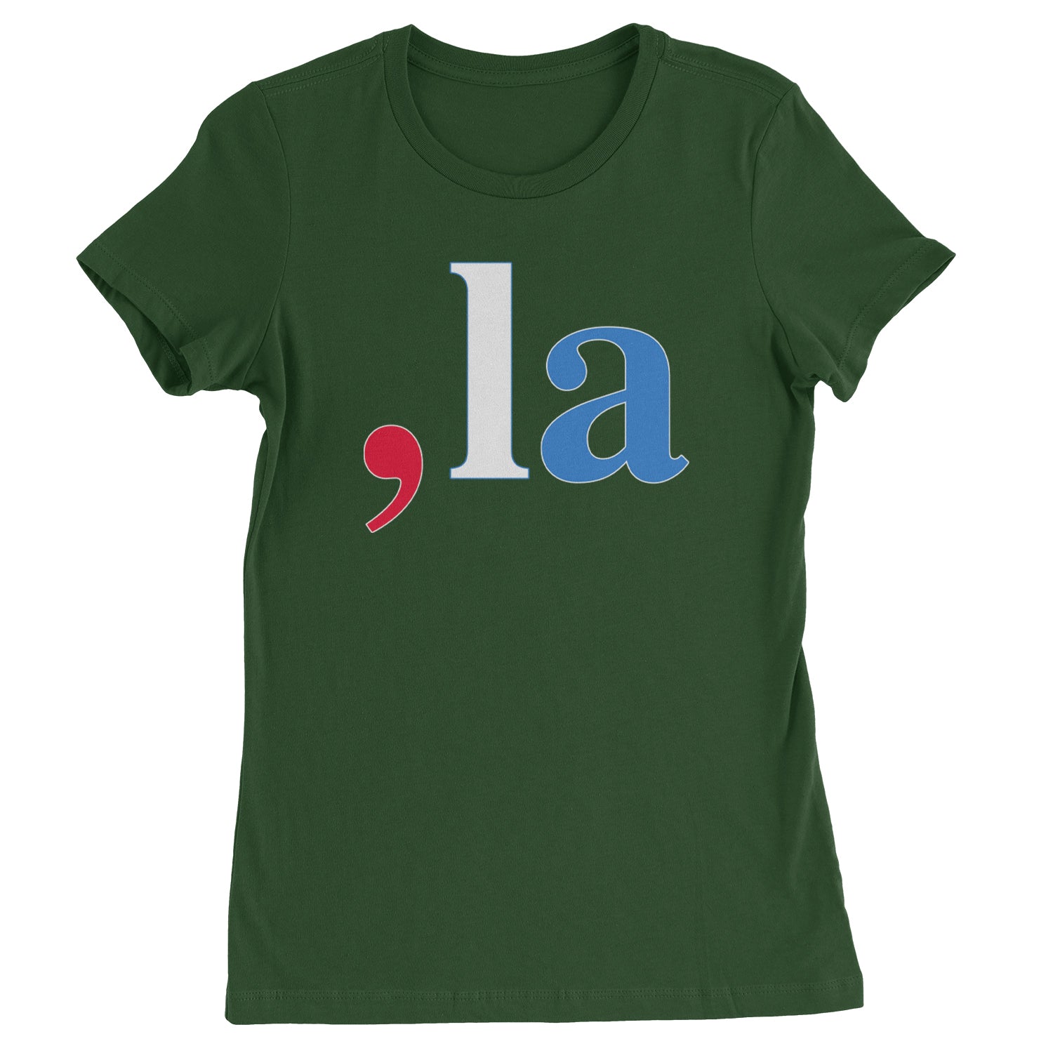 Comma-La - Support Kamala Harris For President 2024 Womens T-shirt Forest Green