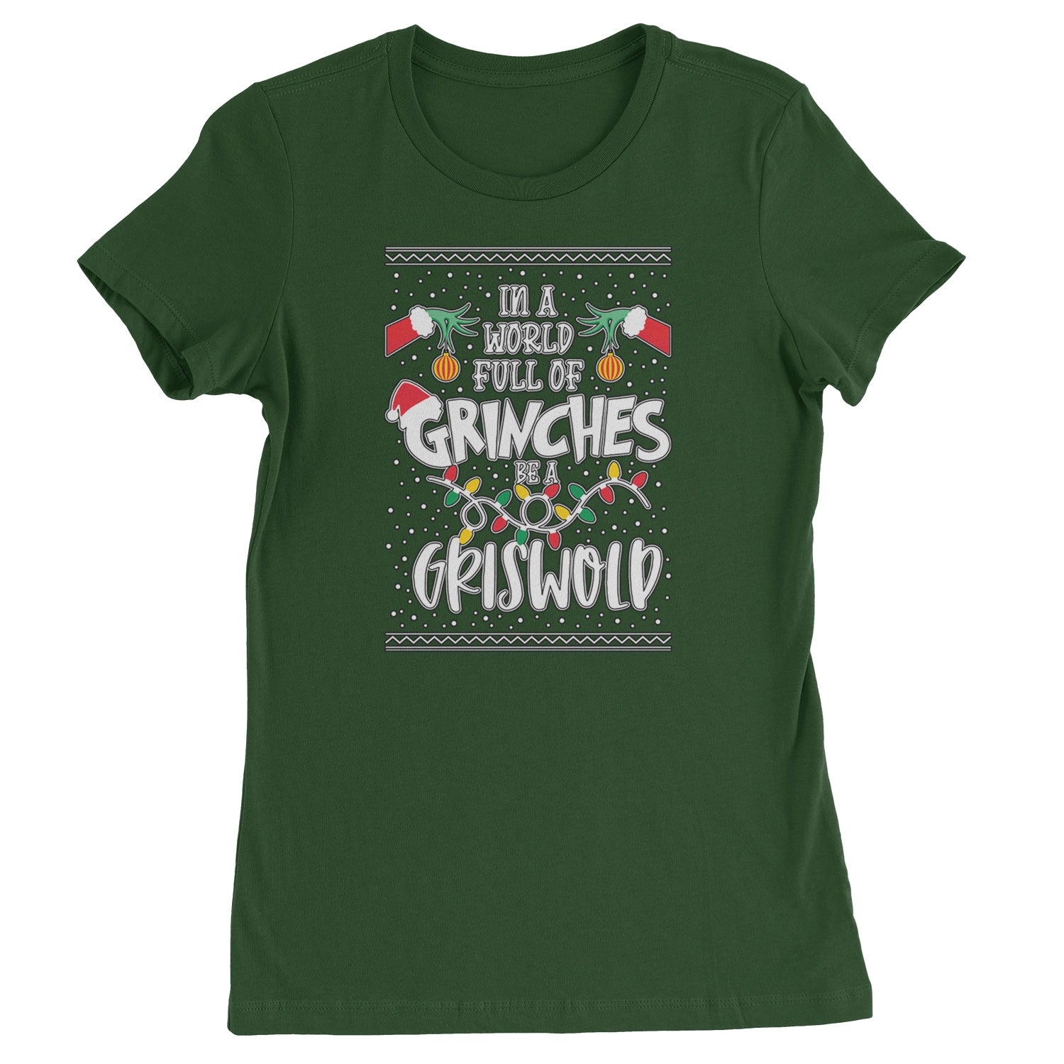 In A World Full Of Grinches, Be A Griswold  Womens T-shirt Forest Green