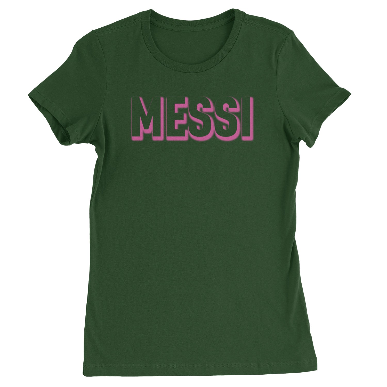 Messi OUTLINE Miami Futbol Womens T-shirt Black