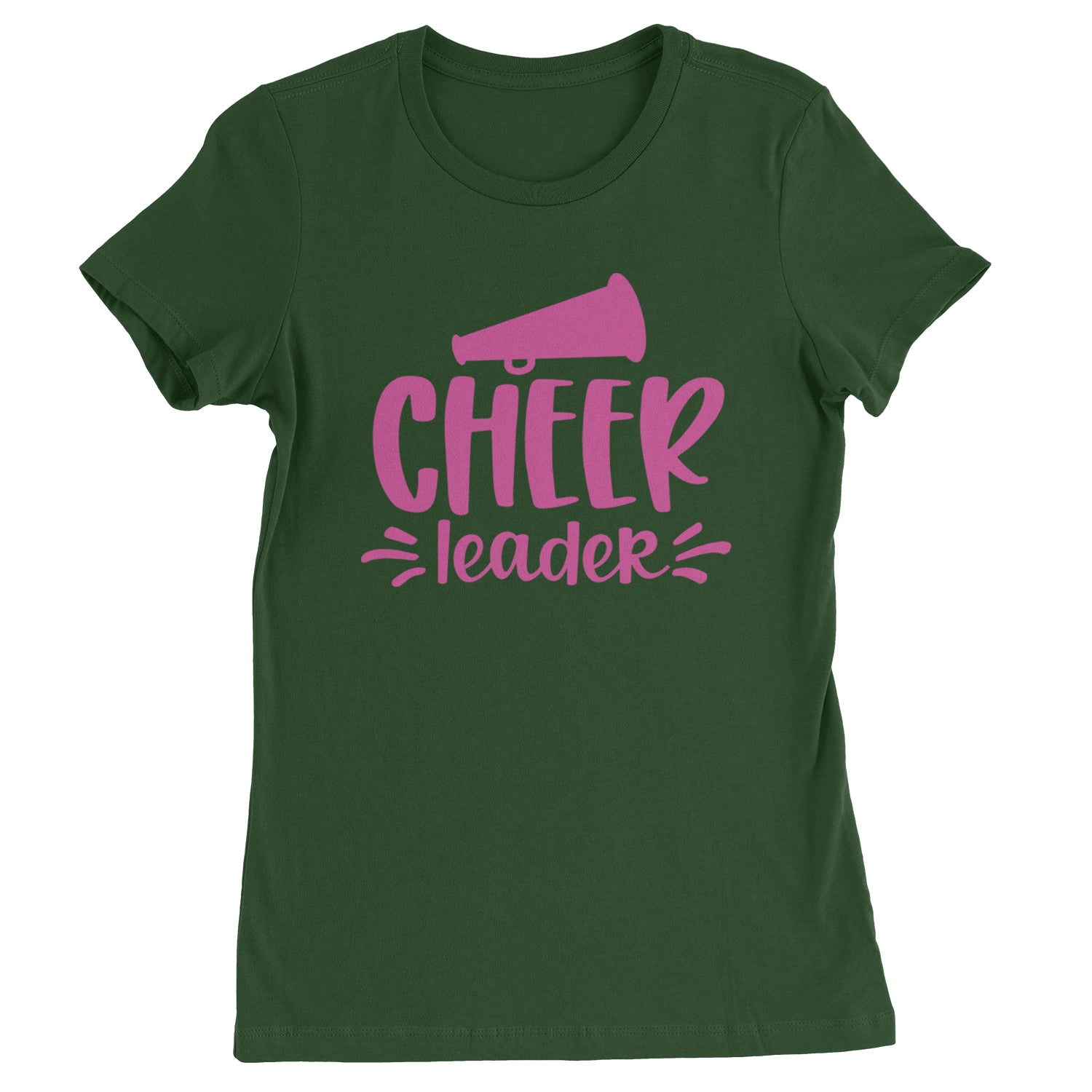 Cheerleader Bullhorn Womens T-shirt Forest Green