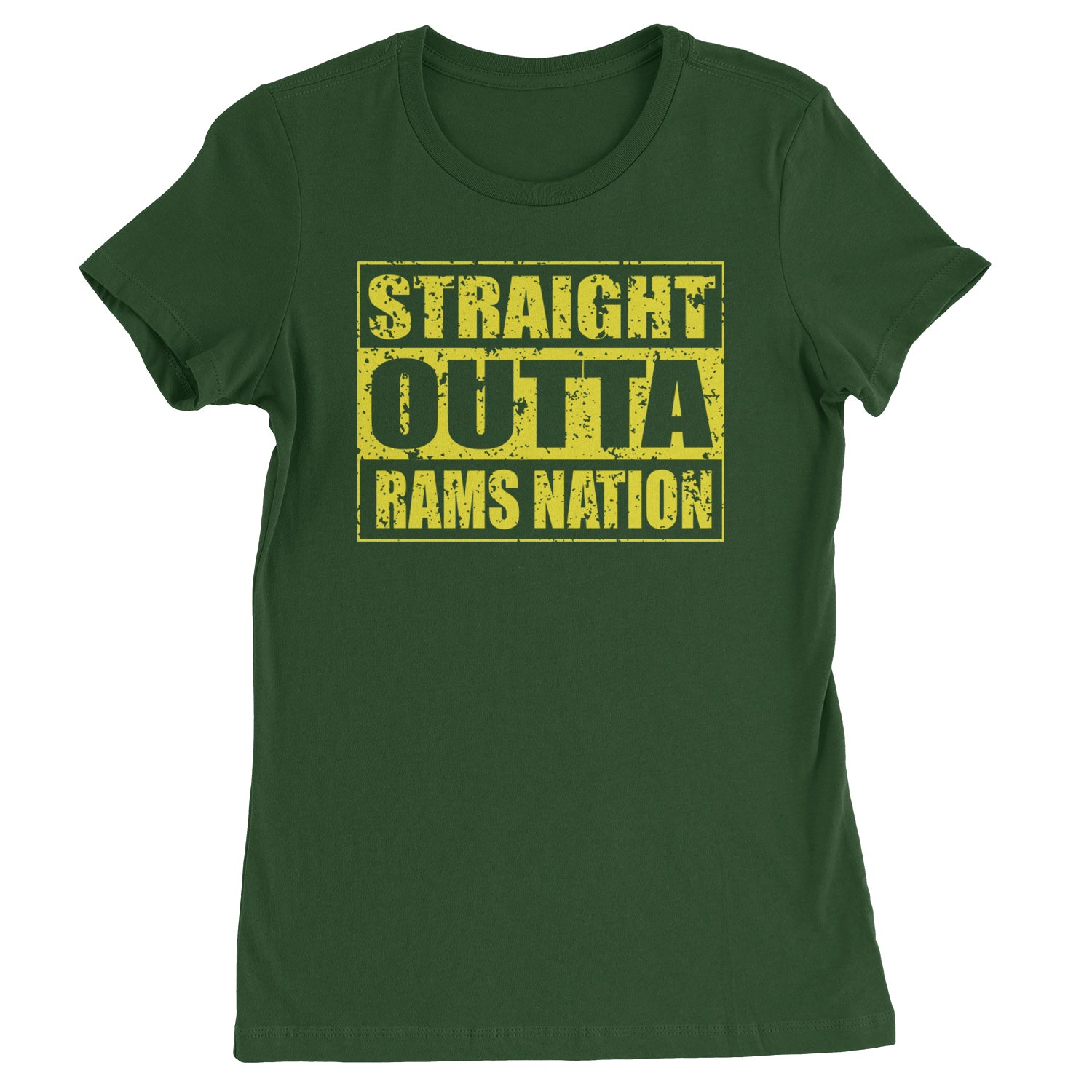 Straight Outta Rams Nation   Womens T-shirt Forest Green