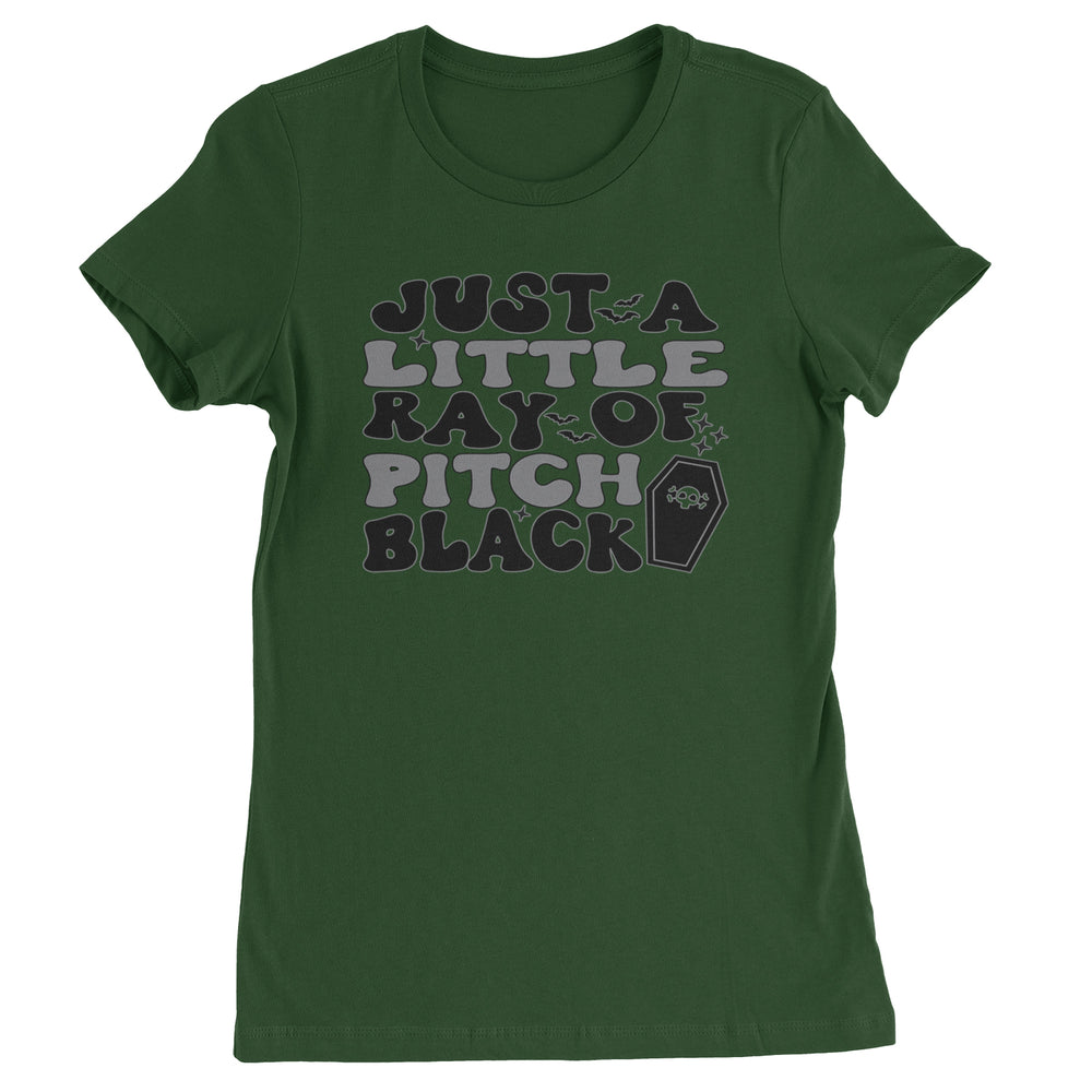 Just A Little Ray of Pitch Black graphic on Women's Heavyweight Cotton T-Shirt