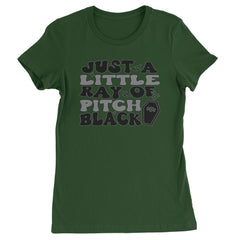 Just A Little Ray of Pitch Black graphic on Women's Heavyweight Cotton T-Shirt