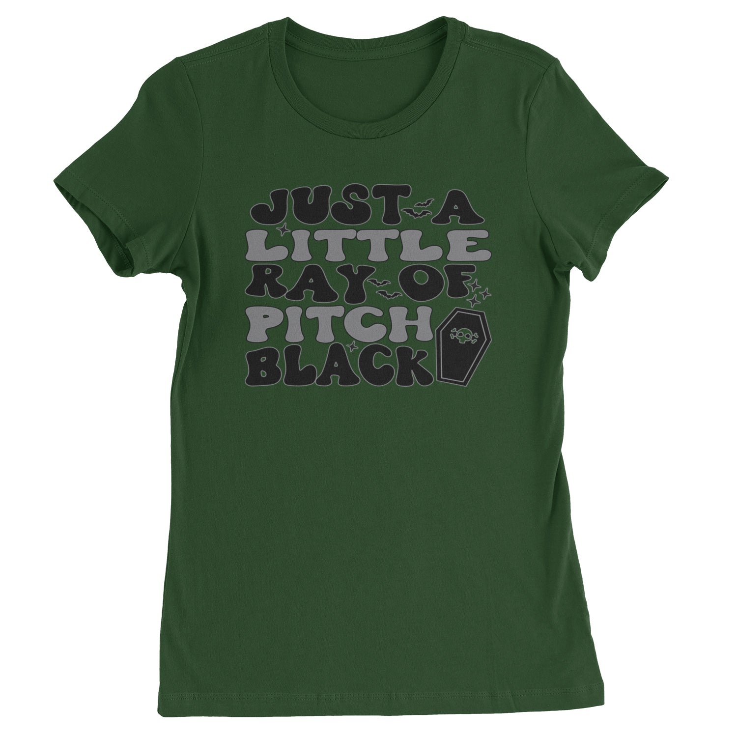 Just A Little Ray of Pitch Black Womens T-shirt Black