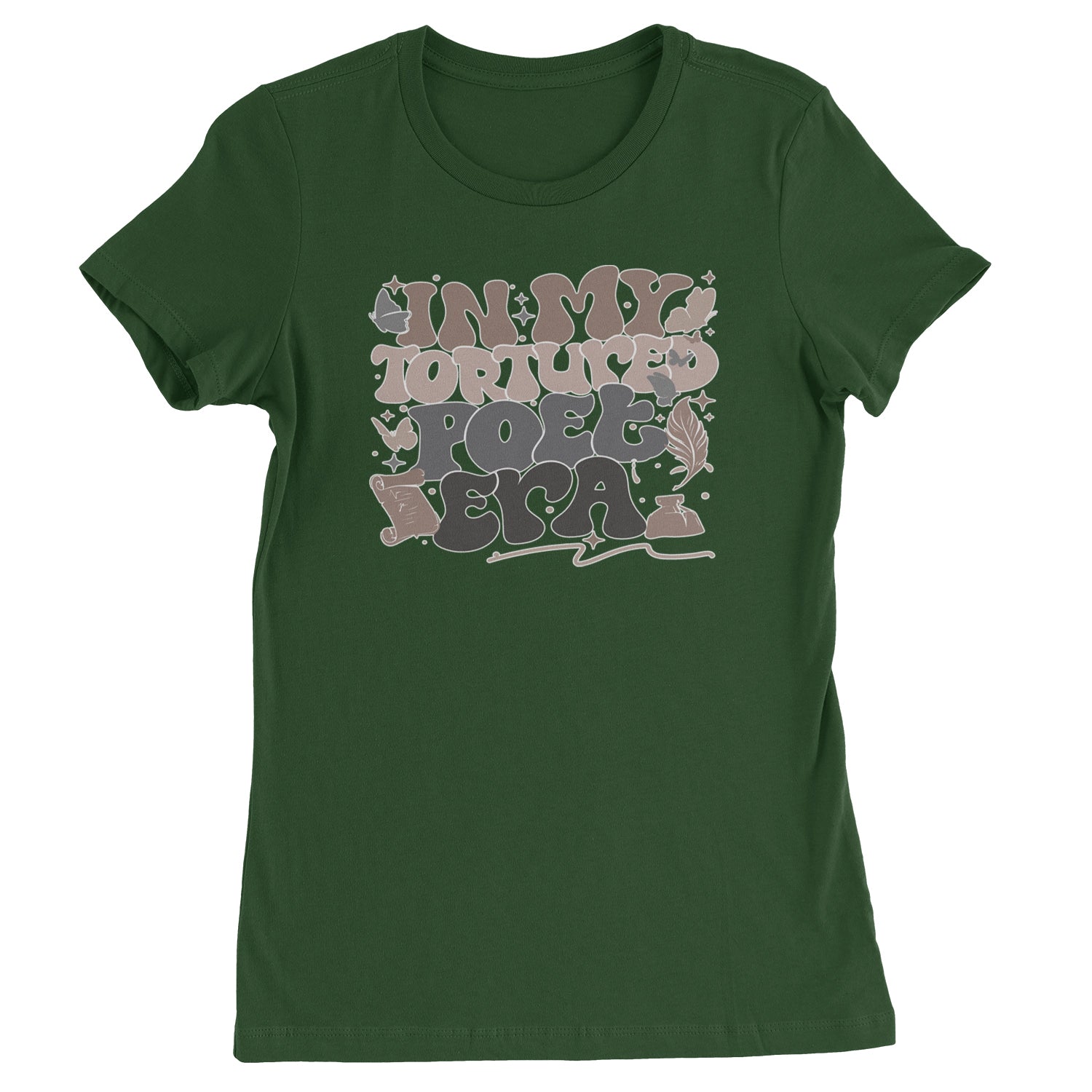 In My Tortured Poet Era TTPD Music Womens T-shirt Forest Green