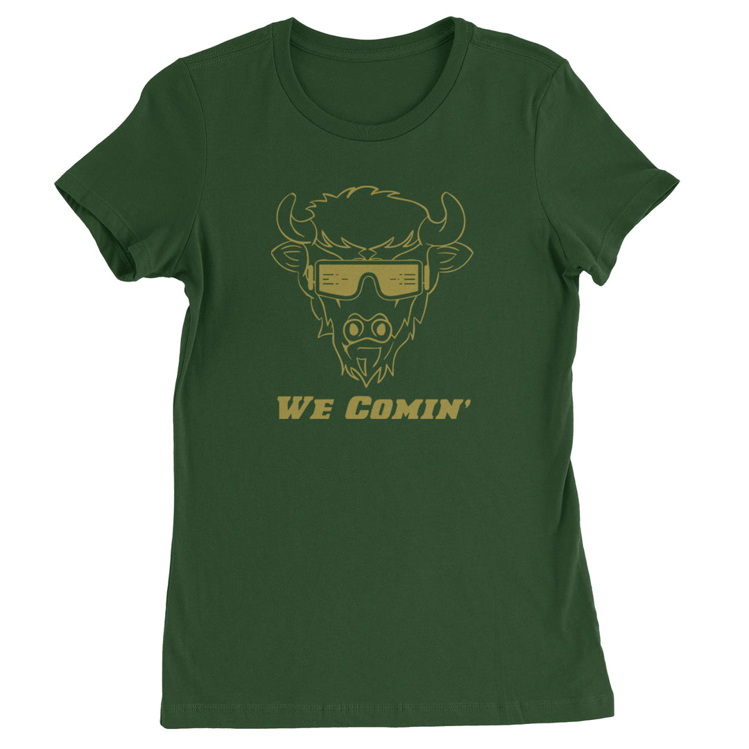 We Coming Coach Prime Colorado Womens T-shirt Forest Green
