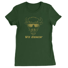 We Coming Coach Prime Colorado Womens T-shirt Forest Green
