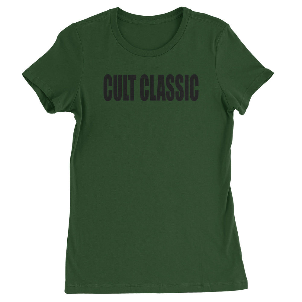 Cult Classic Pop Music Club graphic on Women's Heavyweight Cotton T-Shirt in Forest Green