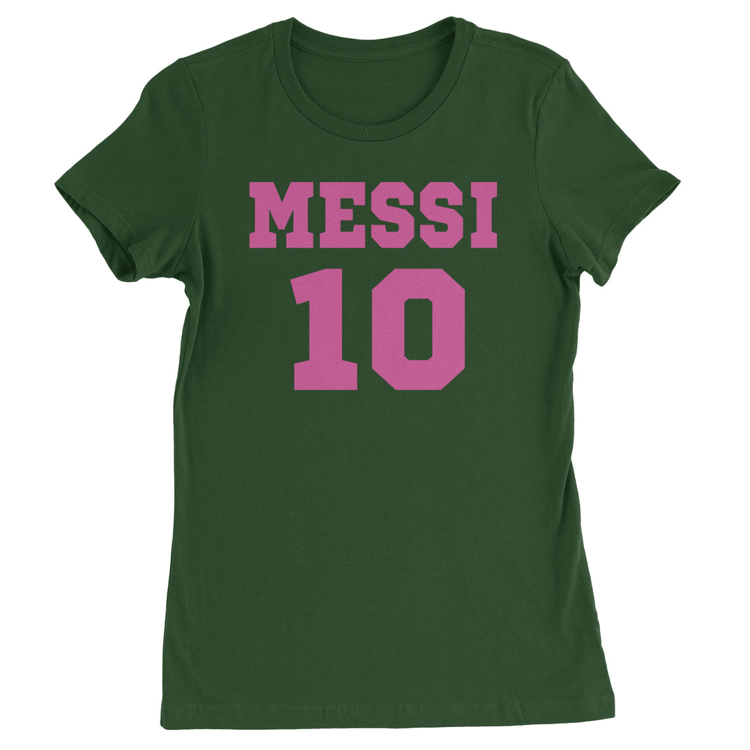 Messi World Soccer Futbol Messiami Womens T-shirt Forest Green