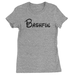 Bashful text costume design printed on a Women's Heavyweight Cotton T-Shirt