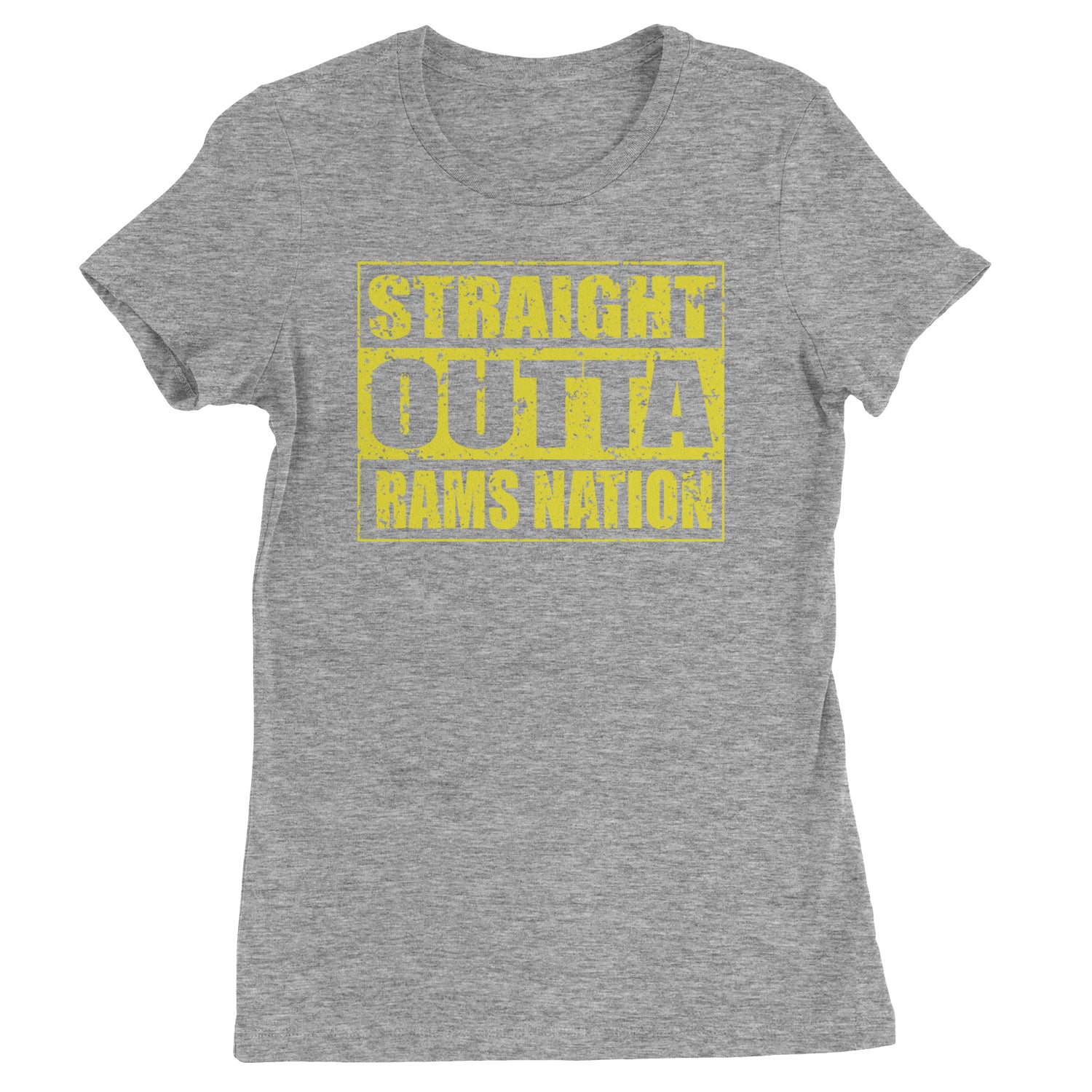 Straight Outta Rams Nation   Womens T-shirt Heather Grey