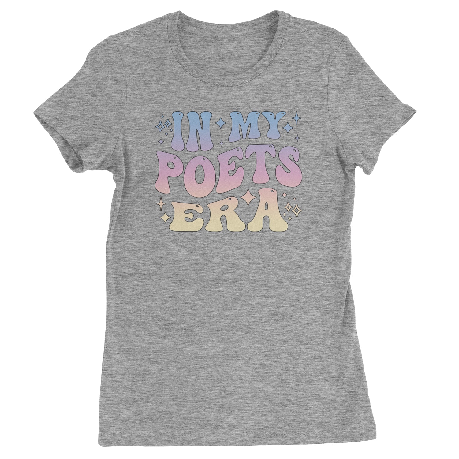 In My Poet Era Tie Dye TTPD Music Womens T-shirt Heather Grey