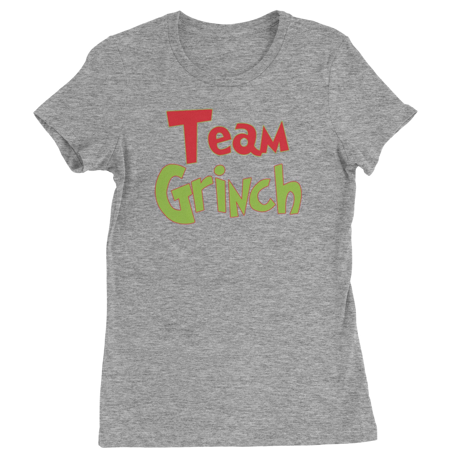 Team Gr-nch Jolly Grinchmas Merry Christmas  Womens T-shirt Heather Grey