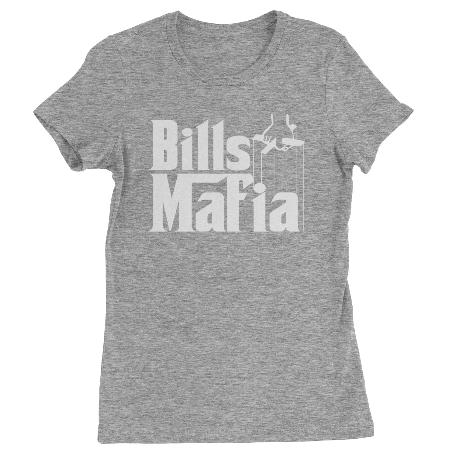 Mafia Bills Mafia Godfather Womens T-shirt Heather Grey