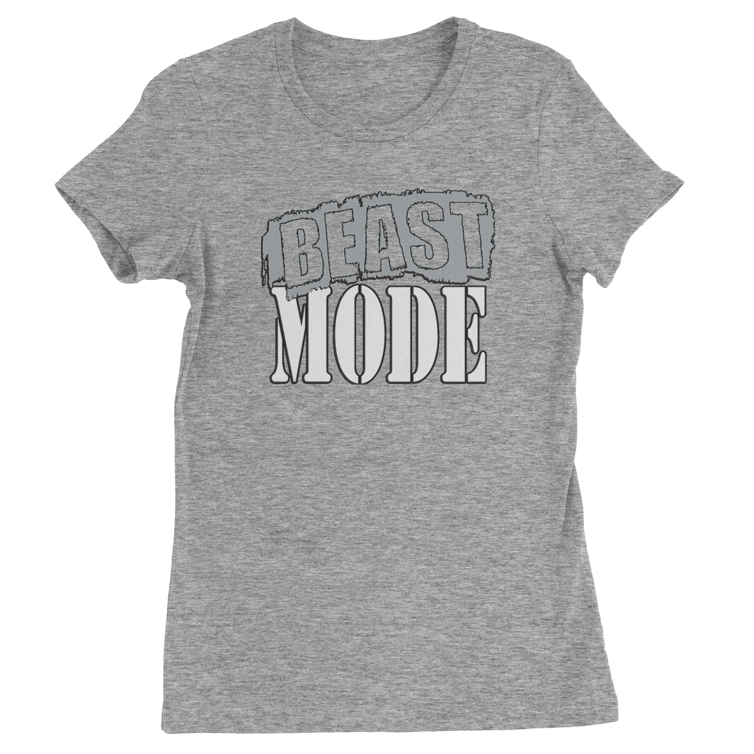 Beast Mode Training Gym Workout Womens T-shirt Heather Grey