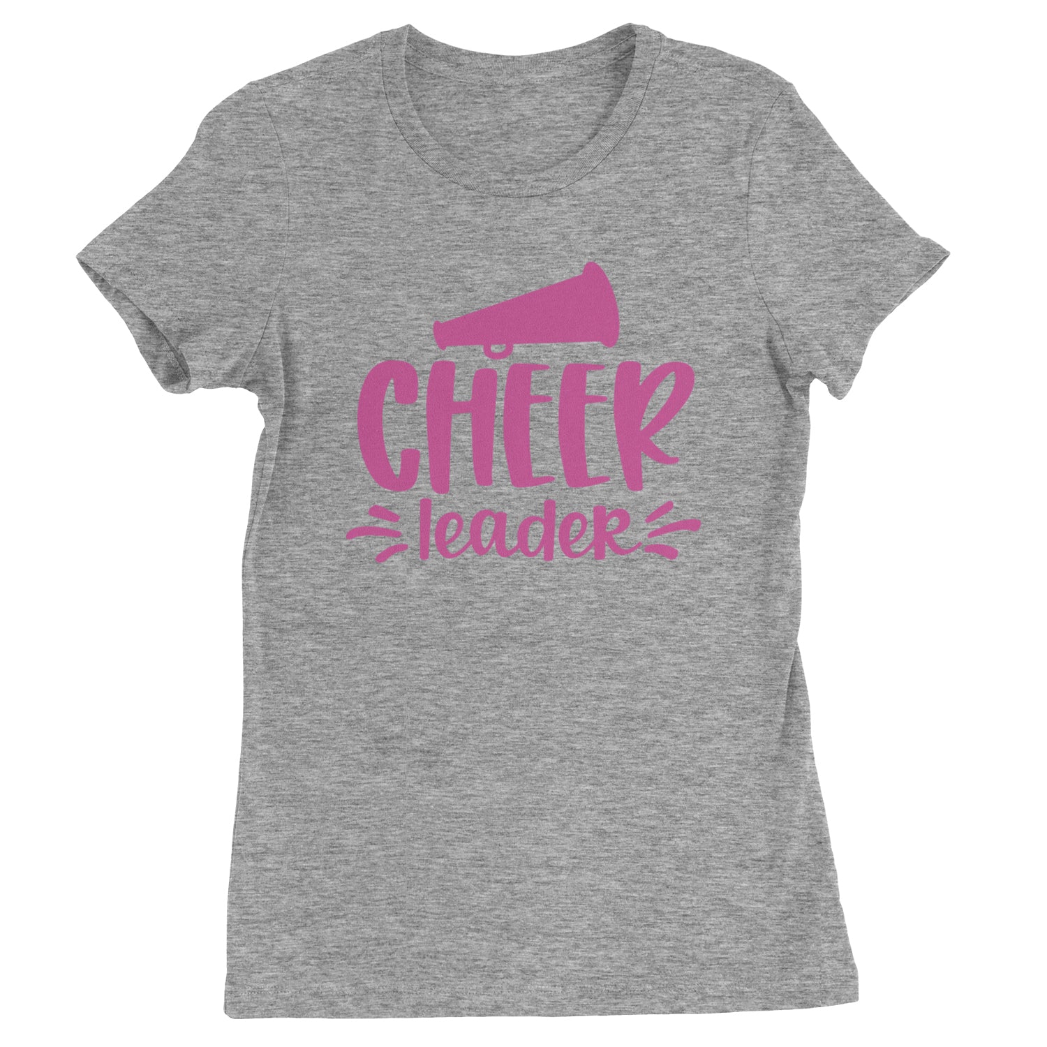 Cheerleader Bullhorn Womens T-shirt Heather Grey