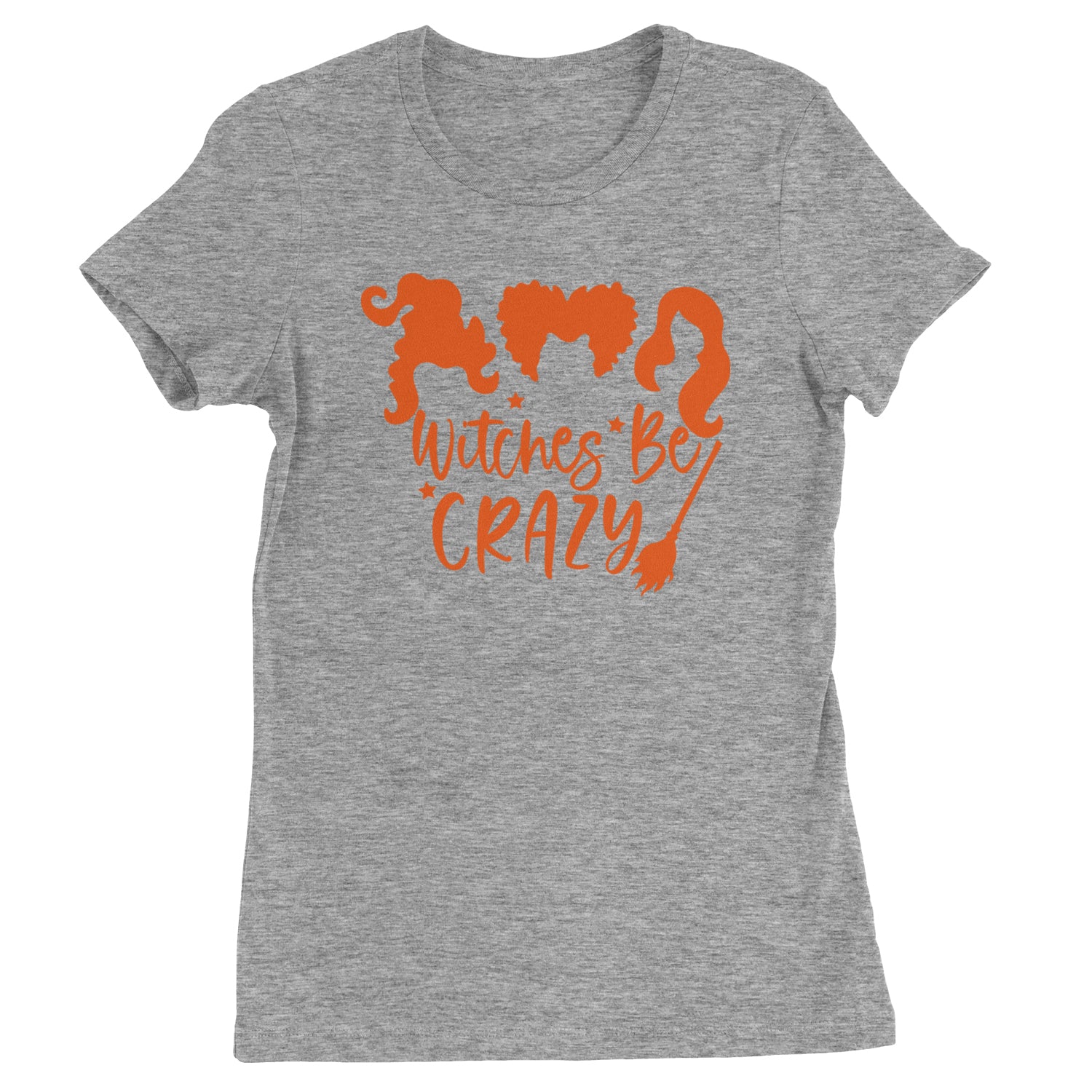 Witches Be Crazy Hocus Pocus Womens T-shirt Heather Grey