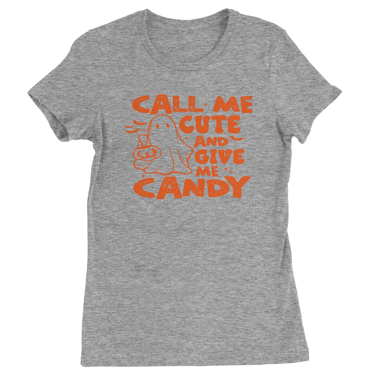 Call Me Cute And Give Me Candy Womens T-shirt Heather Grey