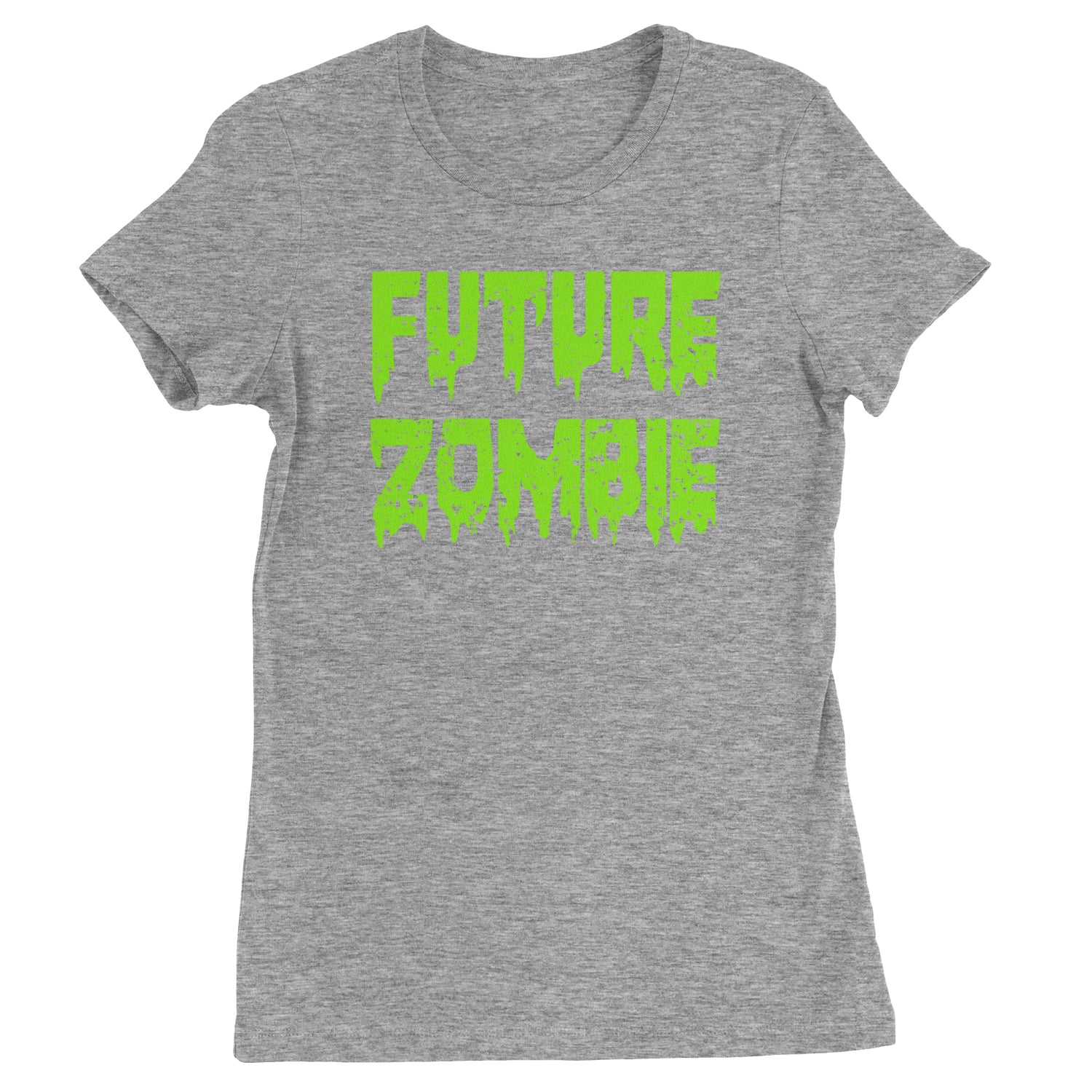 Future Zombie Horror Womens T-shirt Heather Grey