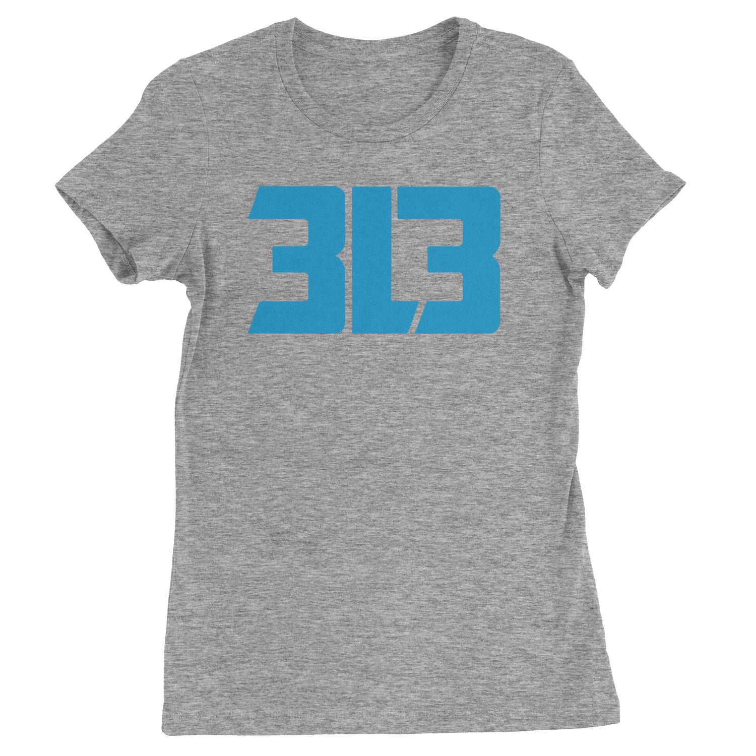 3L3 From The 313 Detroit Football Womens T-shirt Heather Grey