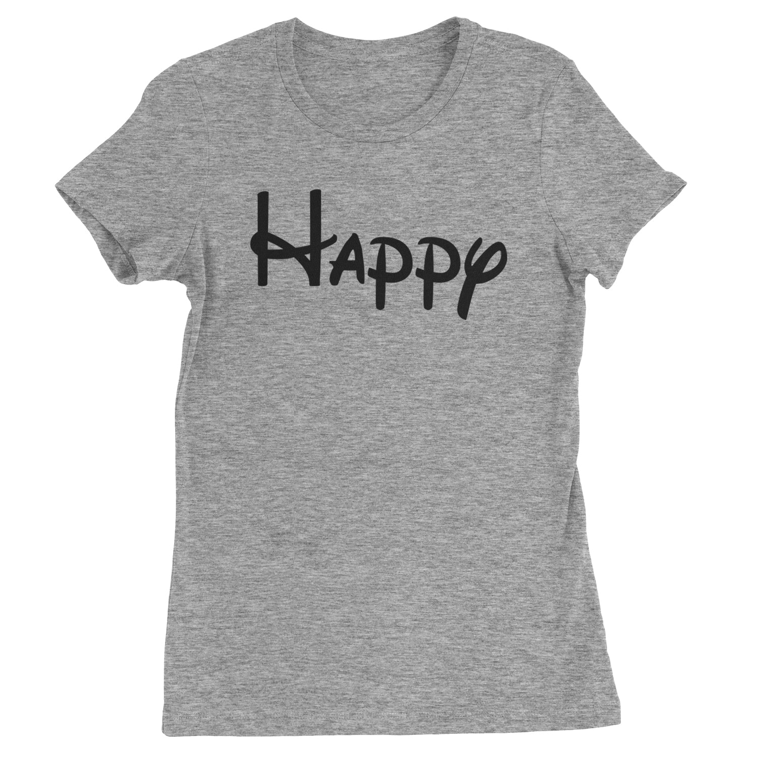 Happy - 7 Dwarfs Costume Womens T-shirt Heather Grey