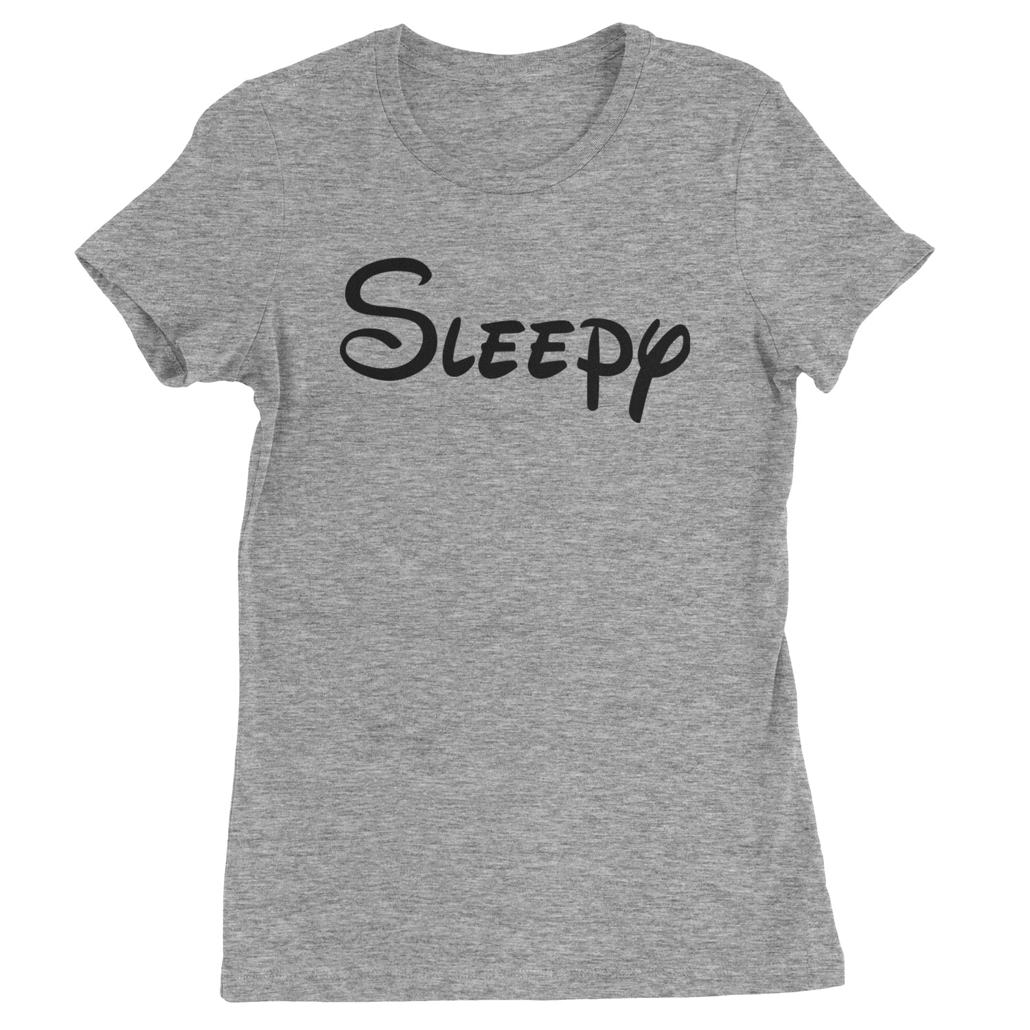 Sleepy - 7 Dwarfs Costume Womens T-shirt Heather Grey