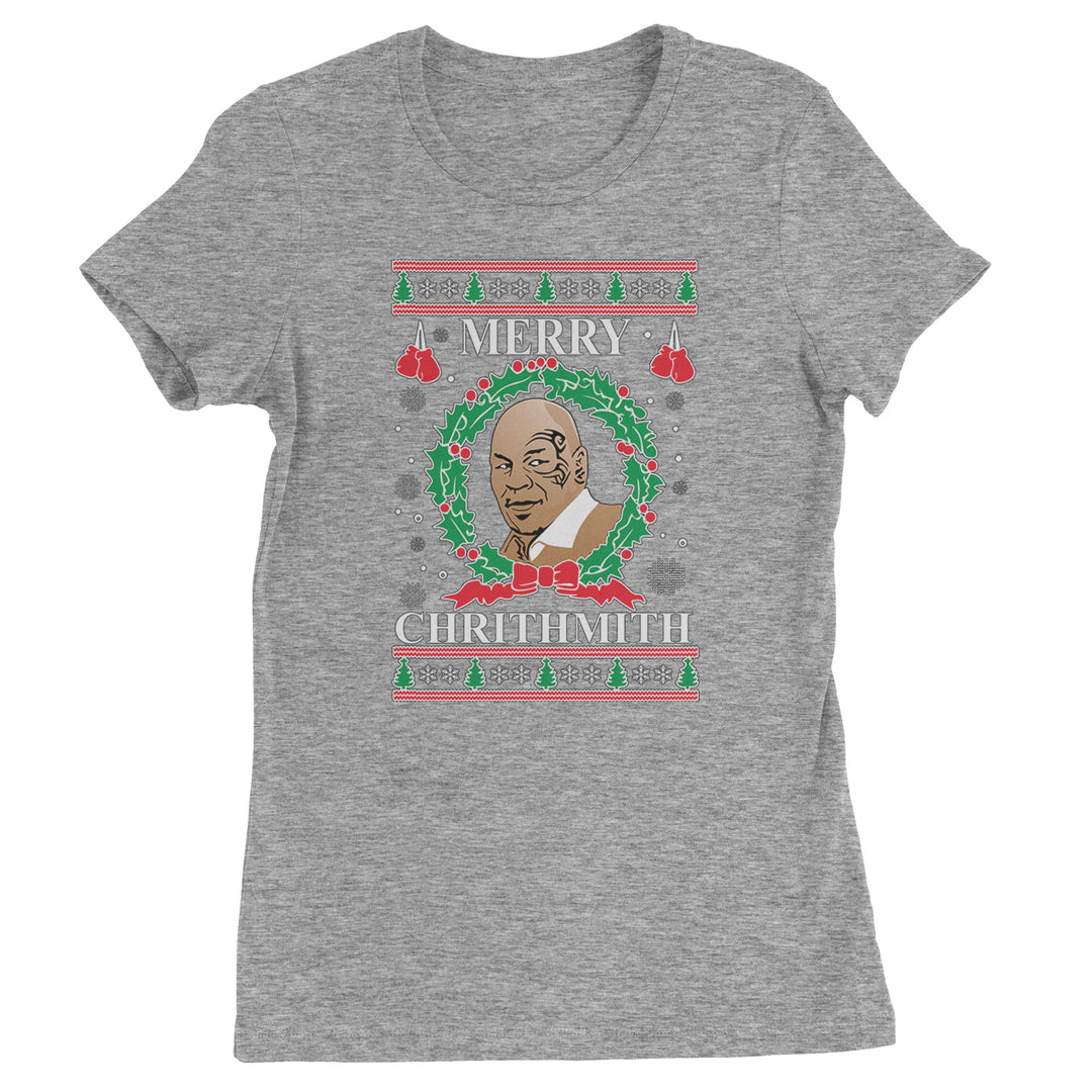 Merry Chrithmith Ugly Christmas  Womens T-shirt Heather Grey
