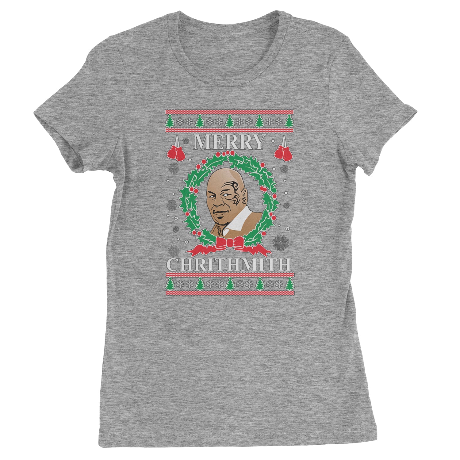 Merry Chrithmith Ugly Christmas  Womens T-shirt Heather Grey