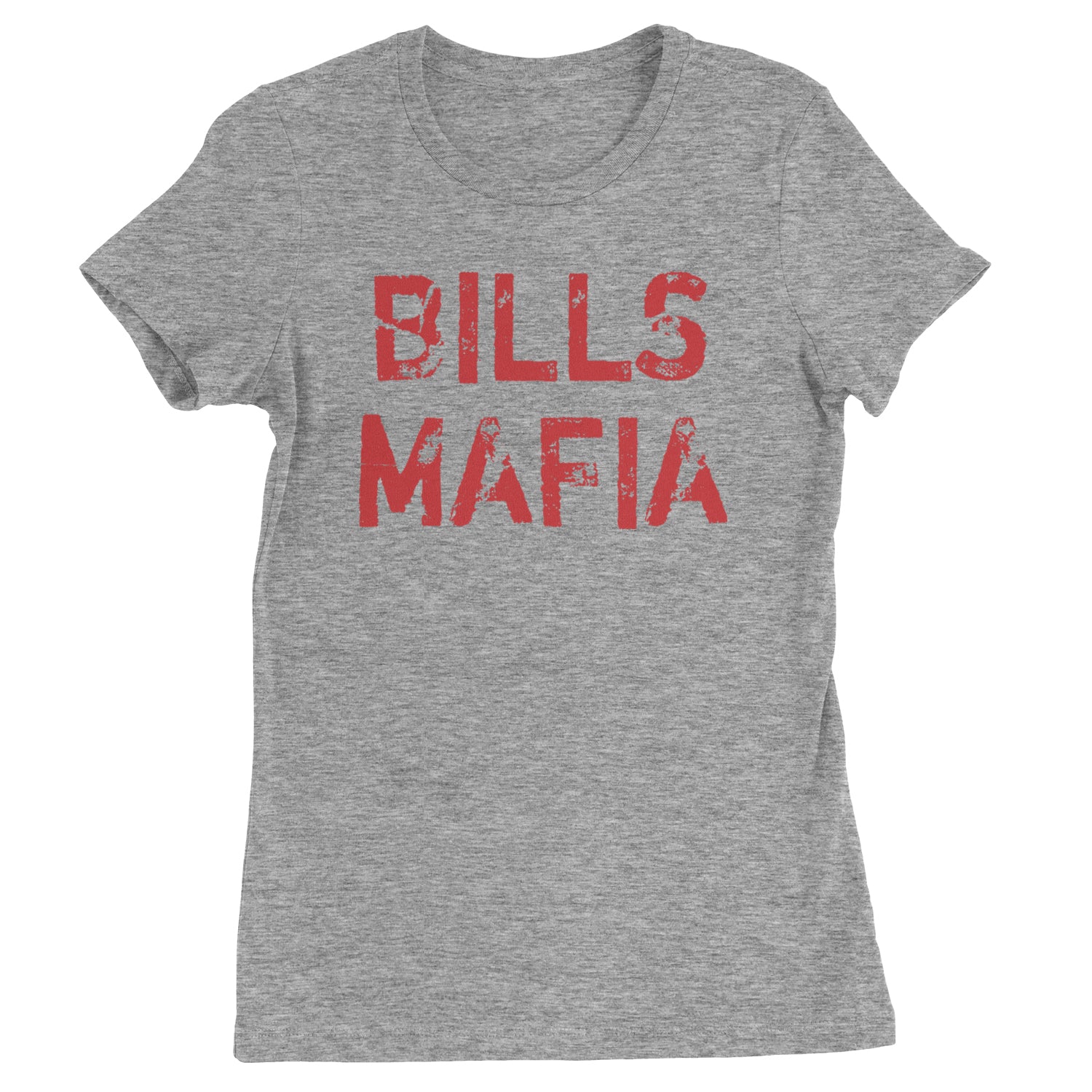 Distressed Bills Mafia Football Womens T-shirt Heather Grey