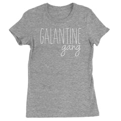 Galentine Gang Valentine's Shirt graphic on Women's Heavyweight Cotton T-Shirt in Heather Grey