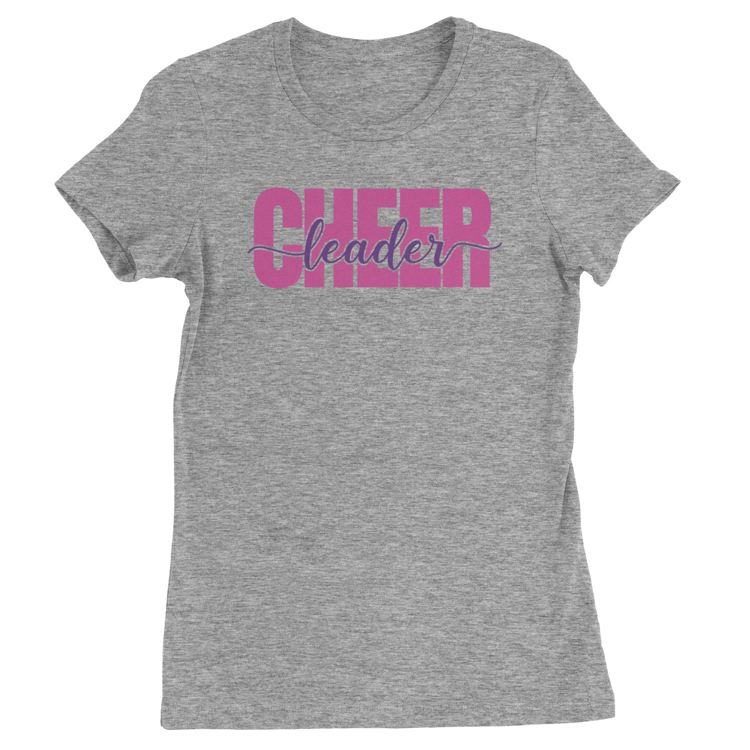 Cheerleader with Scripted Flair Womens T-shirt Heather Grey