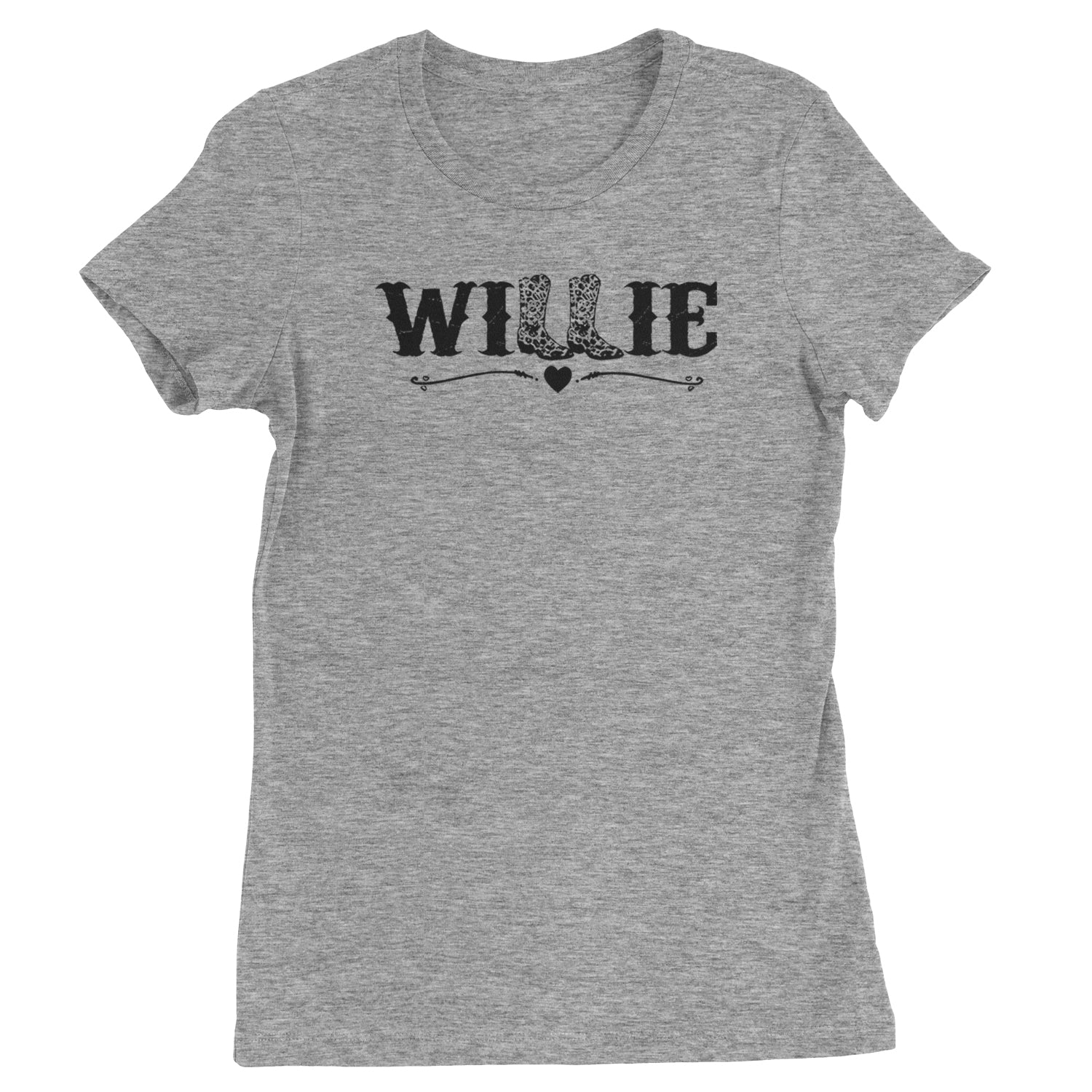 Willie Cowboy Boots Hippy Country Music Womens T-shirt