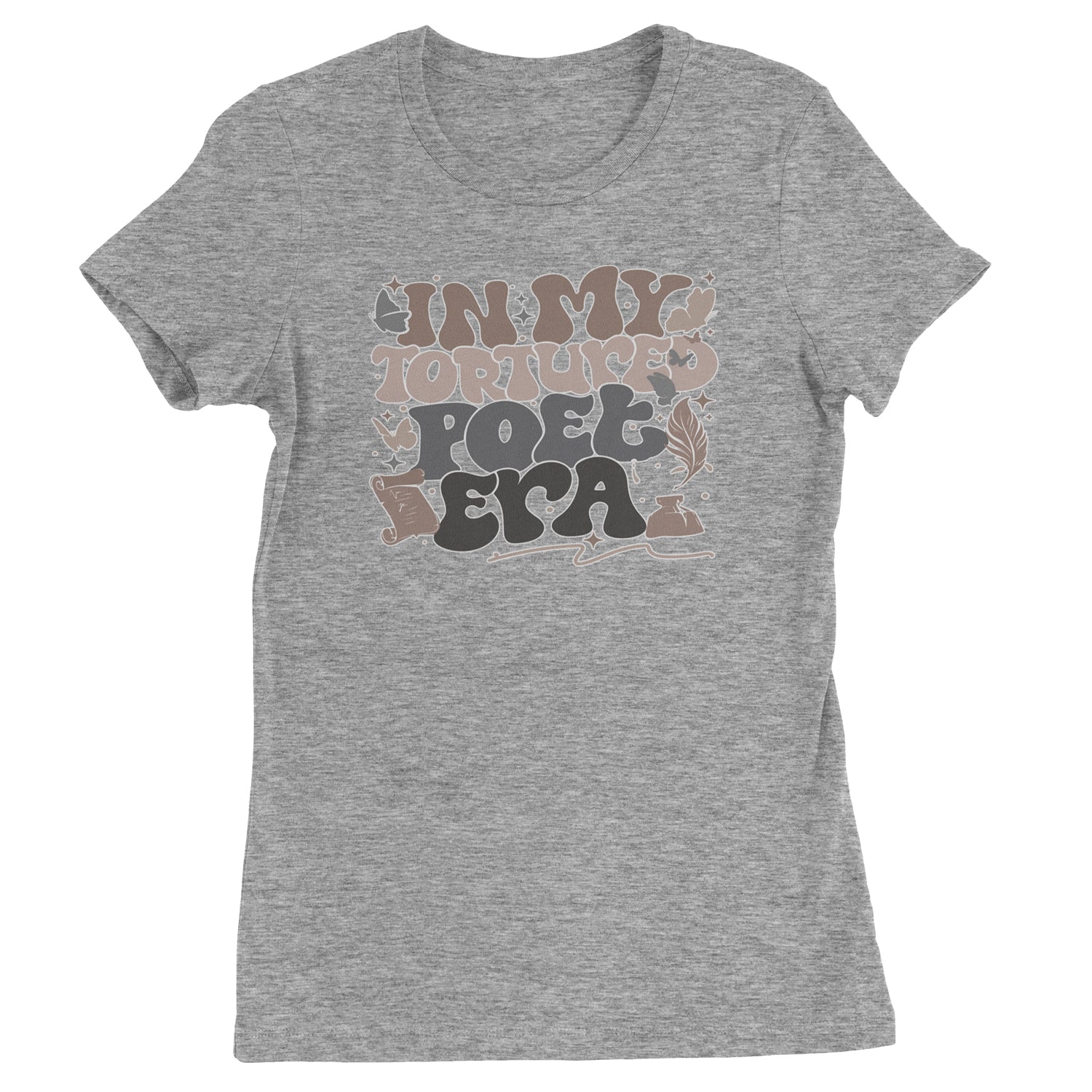 In My Tortured Poet Era TTPD Music Womens T-shirt Heather Grey