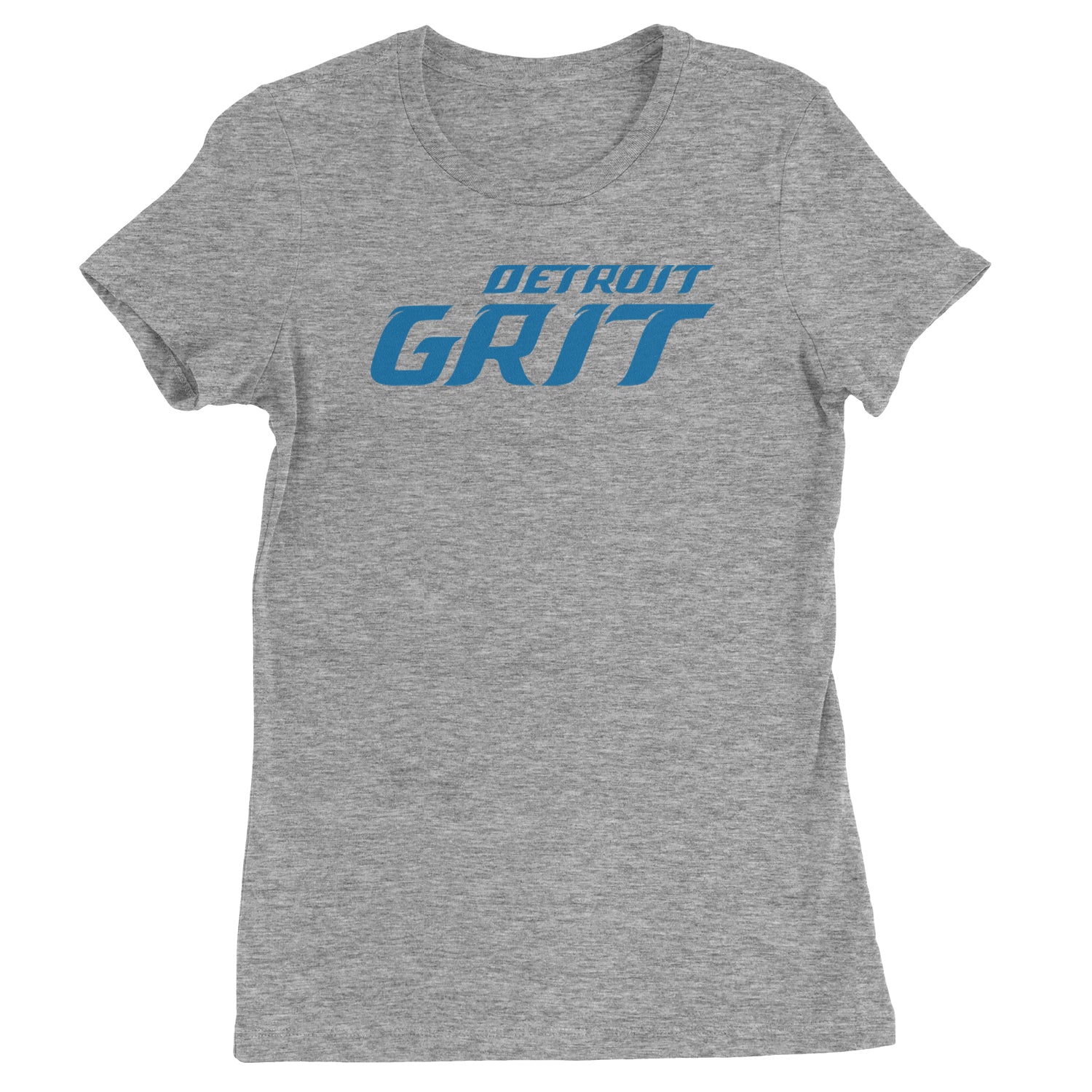 Grit Detroit Football Hard Knocks Womens T-shirt Heather Grey