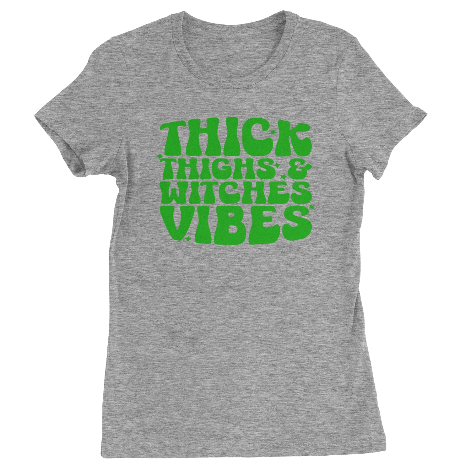 Thick Thighs And Witches Vibes Womens T-shirt Heather Grey