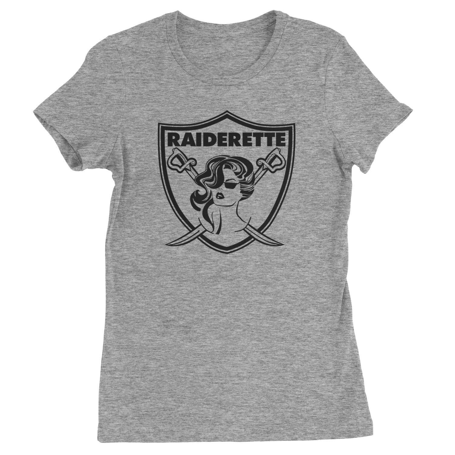 Raiderette Football Gameday Ready Womens T-shirt Heather Grey