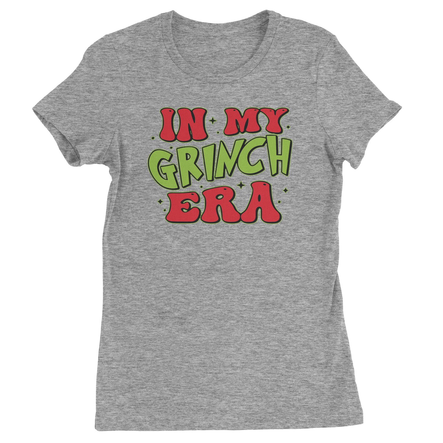 In My Gr-nch Era Jolly Merry Christmas  Womens T-shirt Heather Grey